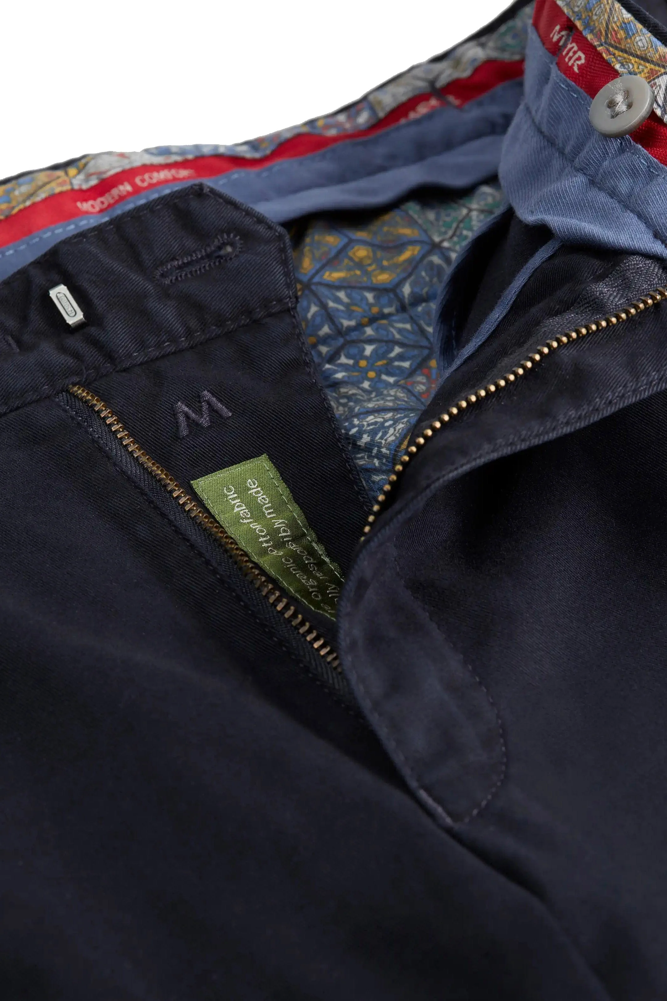 Roma Cotton Stretch Regular Chinos - Navy - Image 5
