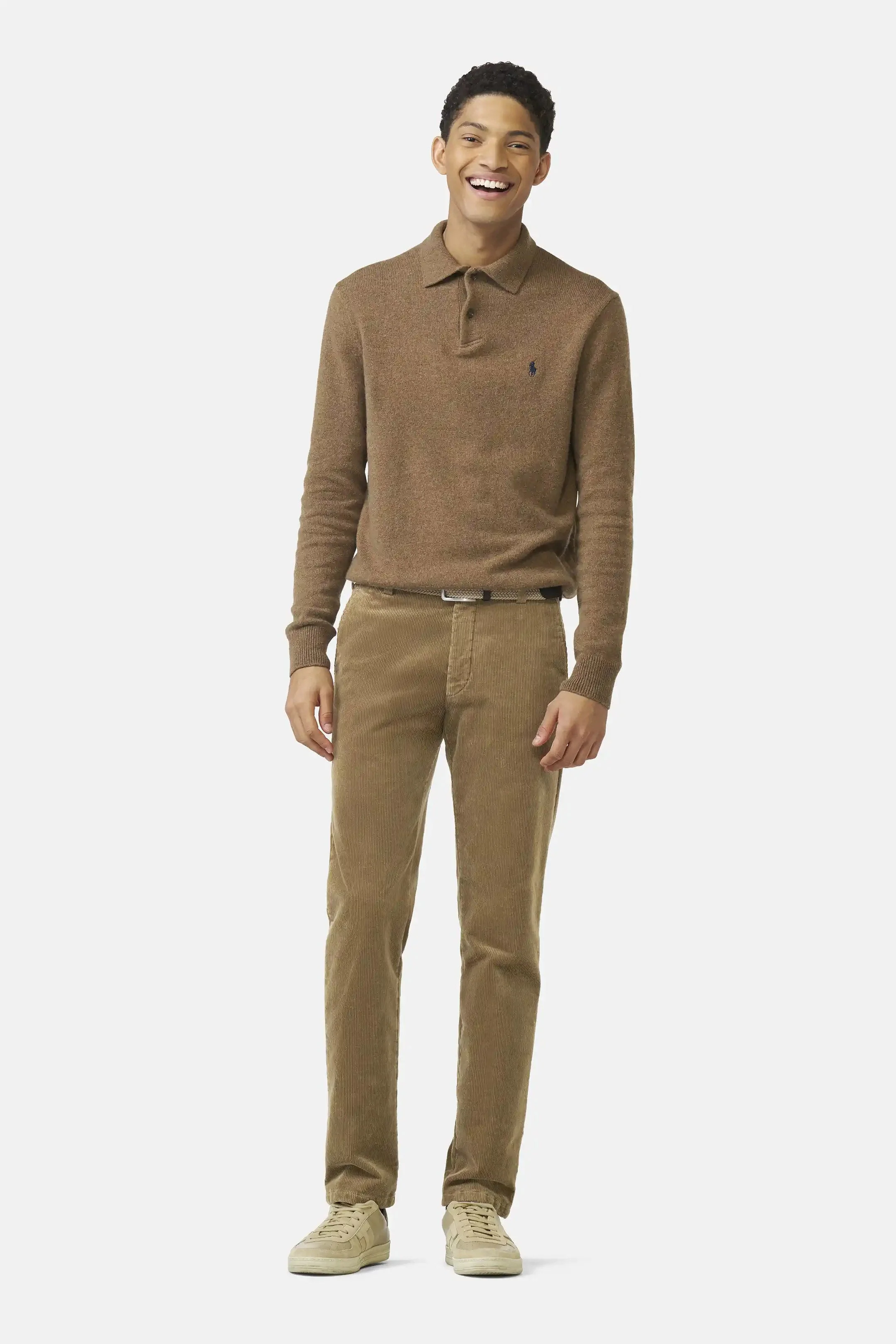 Roma Cotton Corduroy Trousers - Cappuccino - Image 3