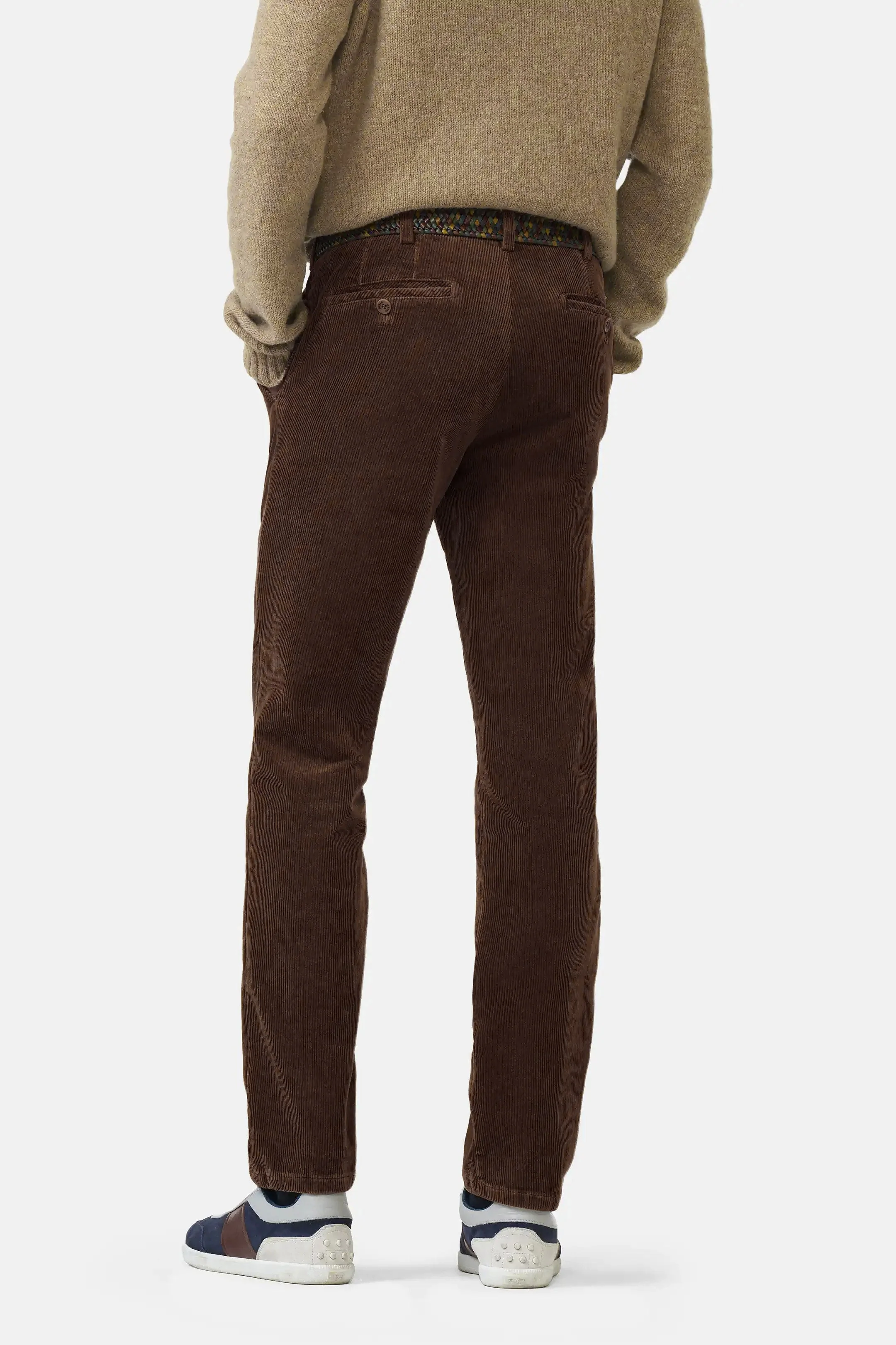 Roma Cotton Corduroy Trousers - Chestnut Brown - Image 2