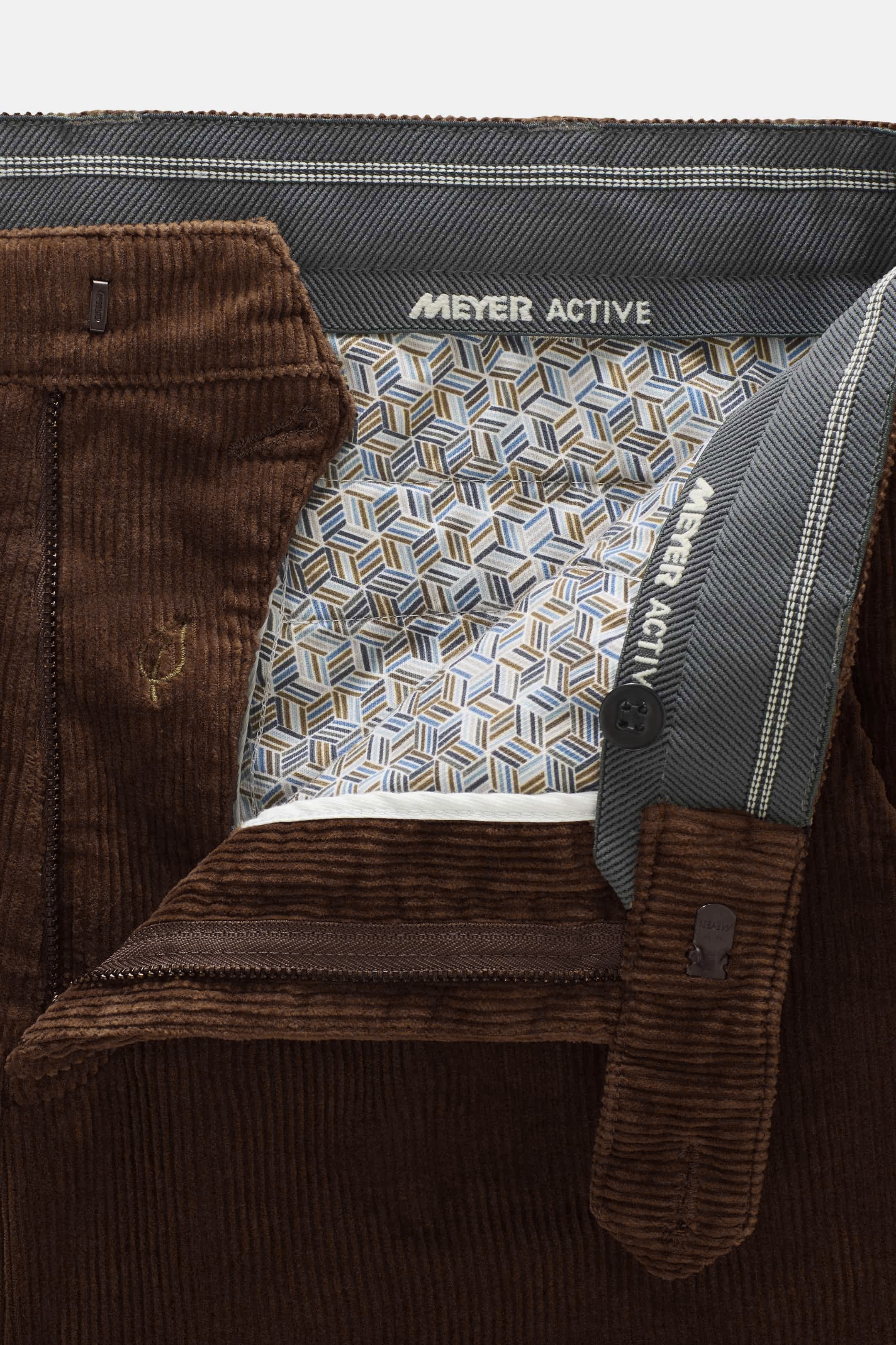Roma Cotton Corduroy Trousers - Chestnut Brown - Image 3