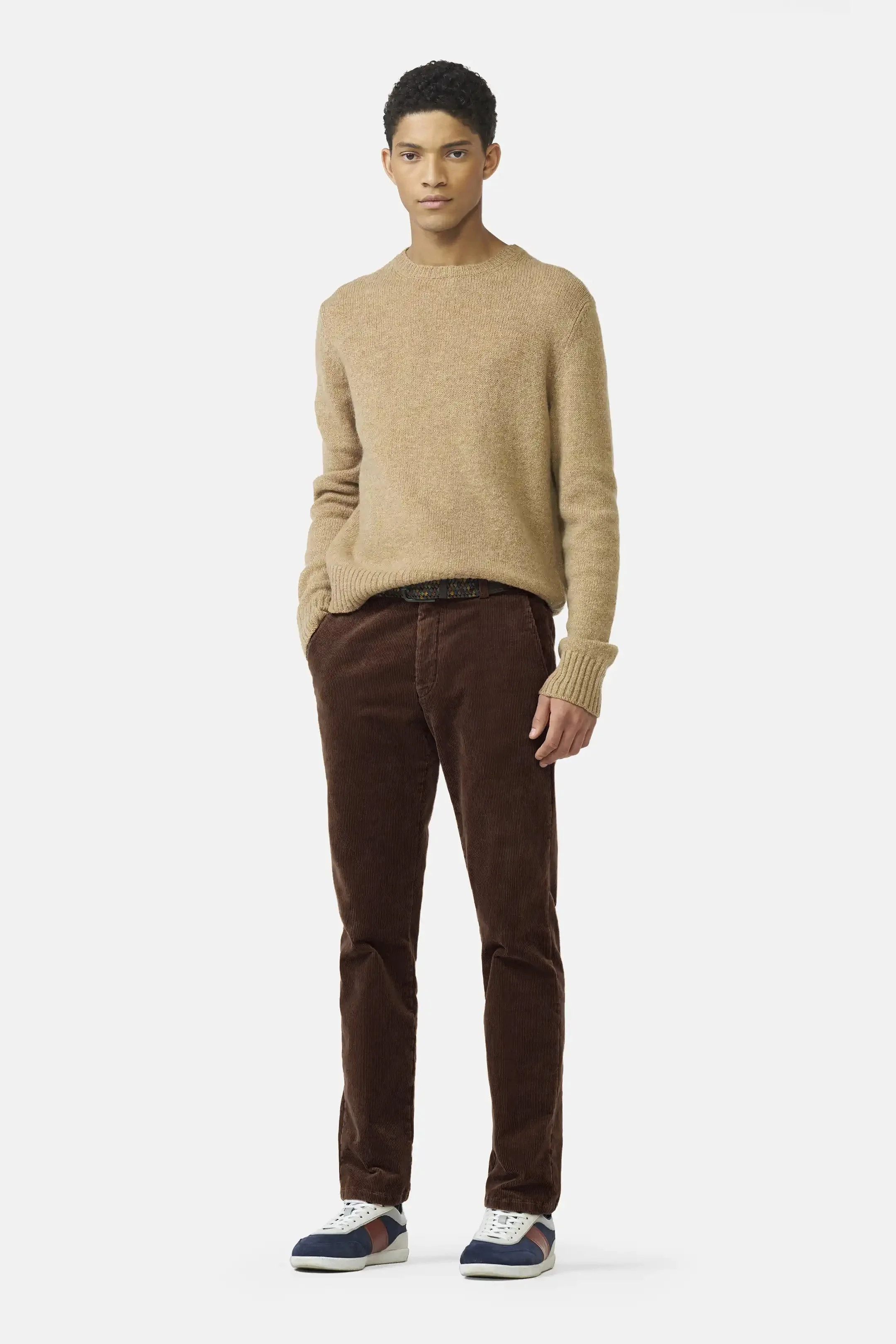Roma Cotton Corduroy Trousers - Chestnut Brown - Image 6
