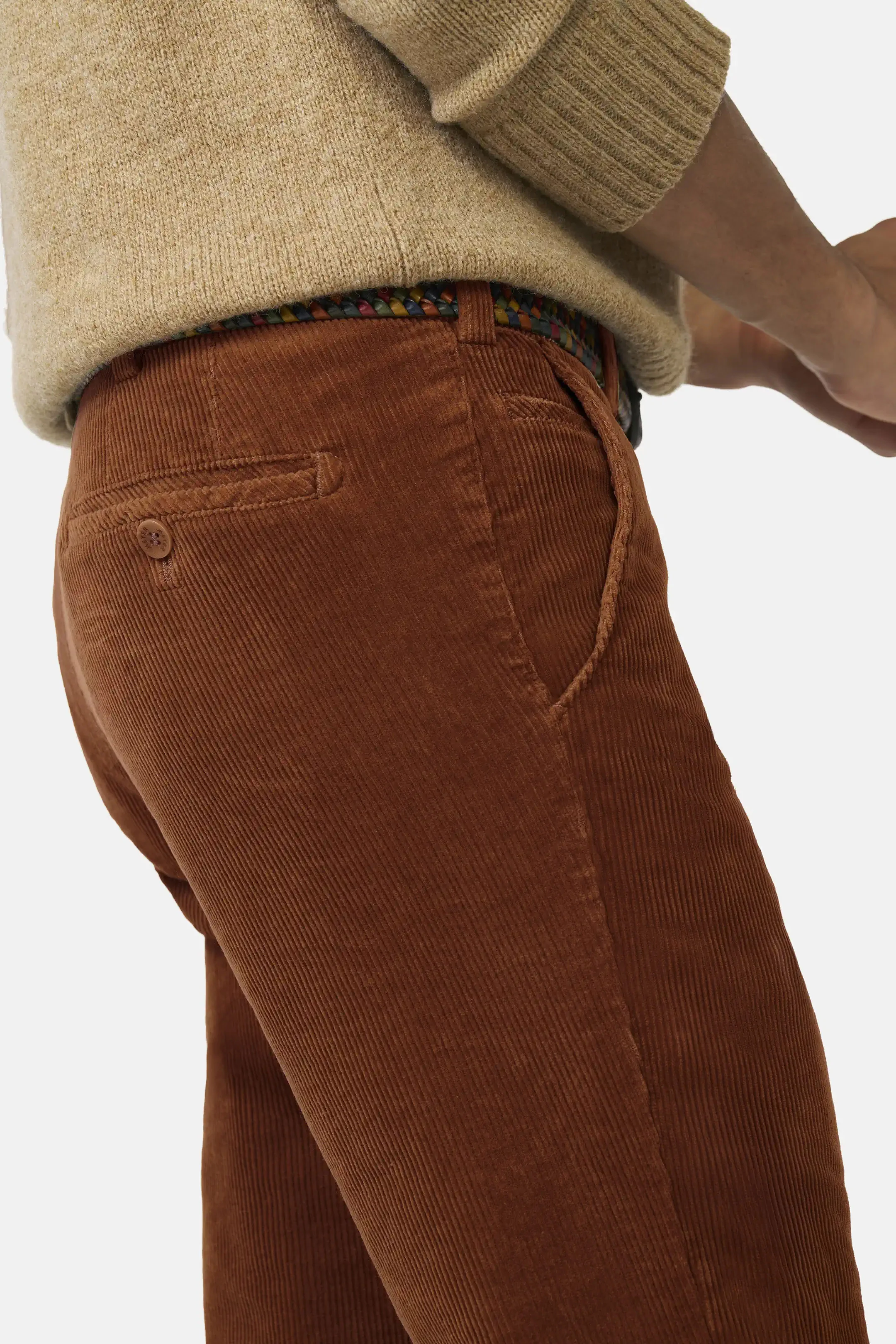 Roma Cotton Corduroy Trousers - Copper - Image 5