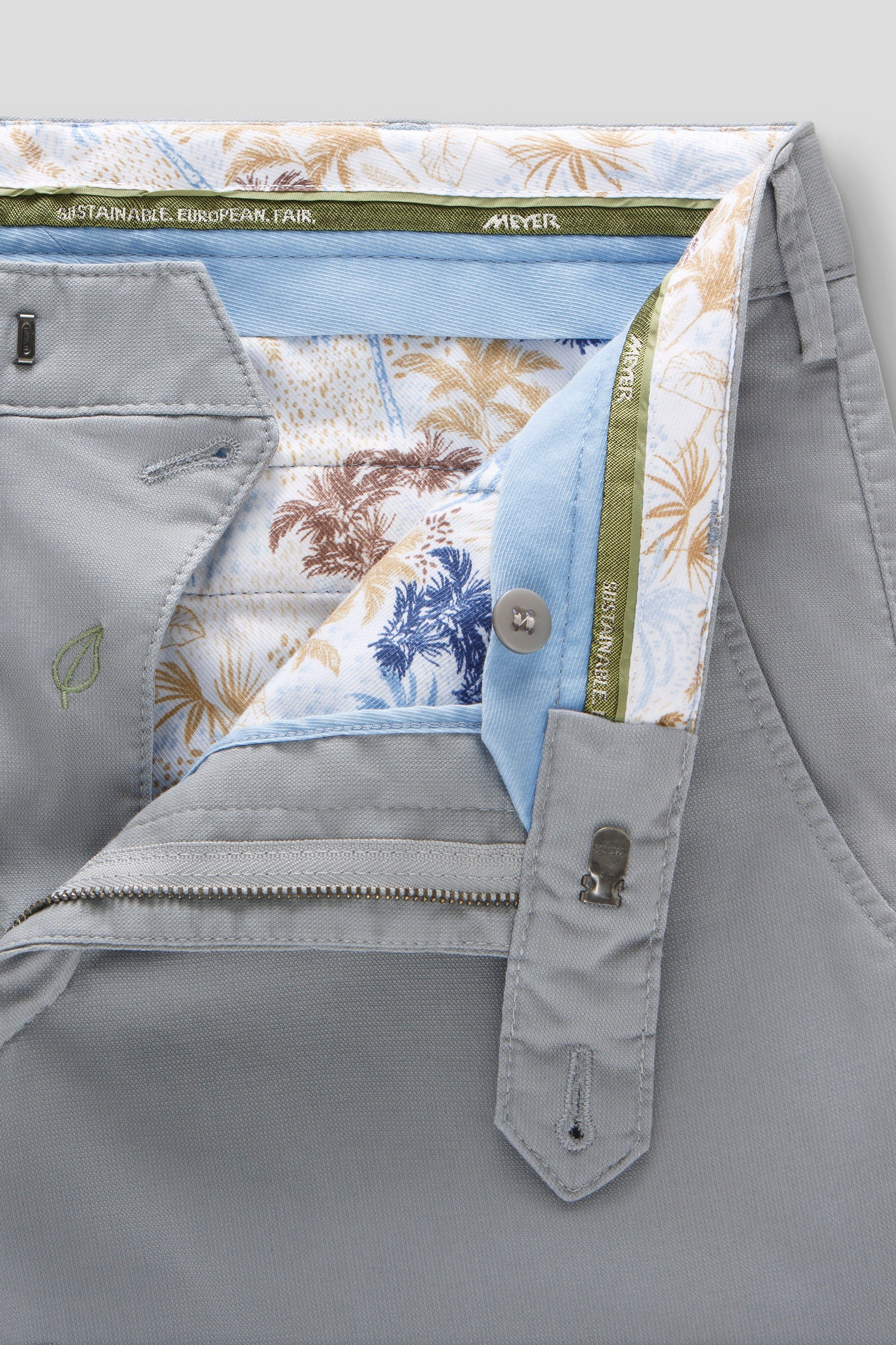Roma Stretch Fine Structure Chinos - Grey - Image 5