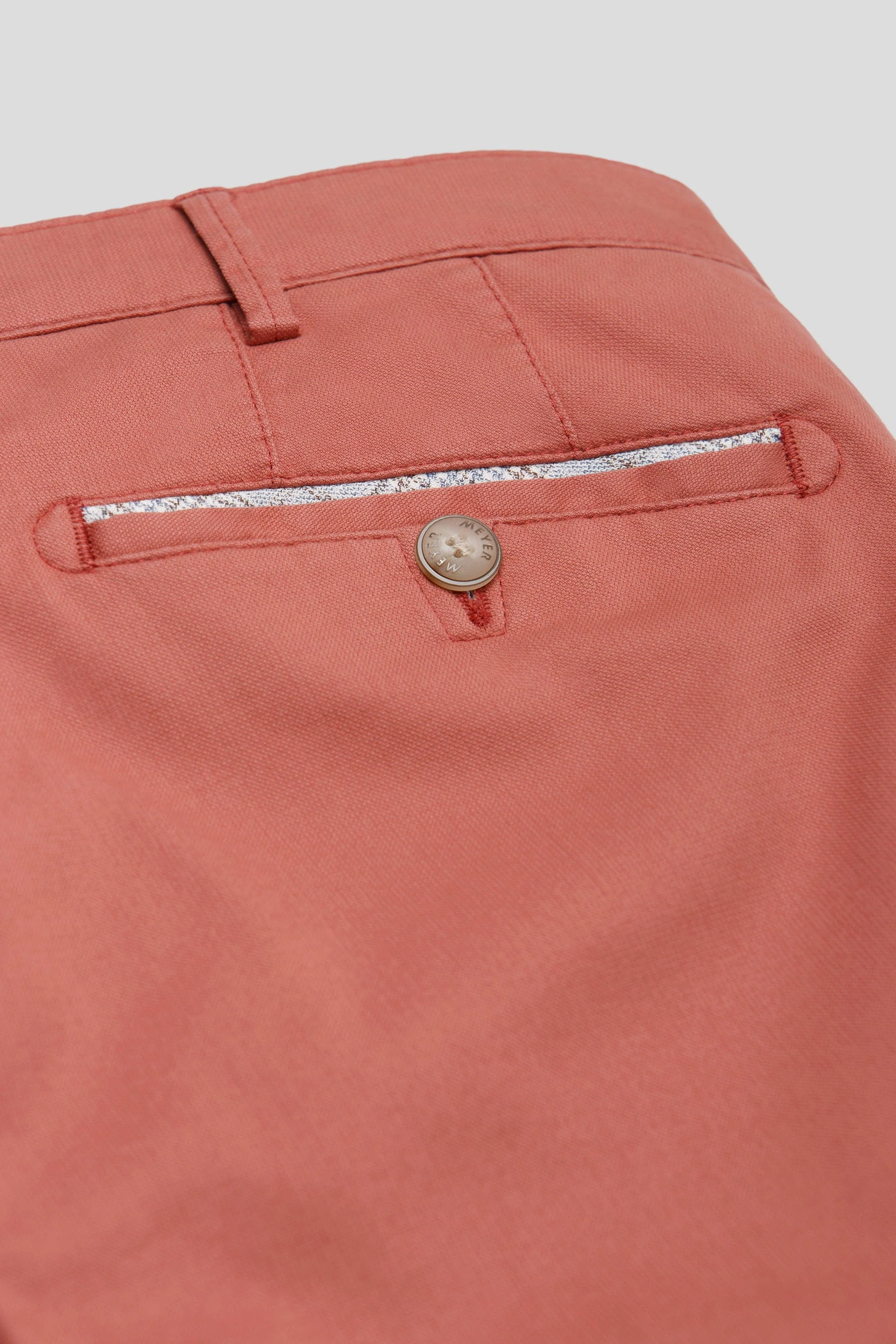 Roma Stretch Fine Structure Chinos - Terracotta - Image 6