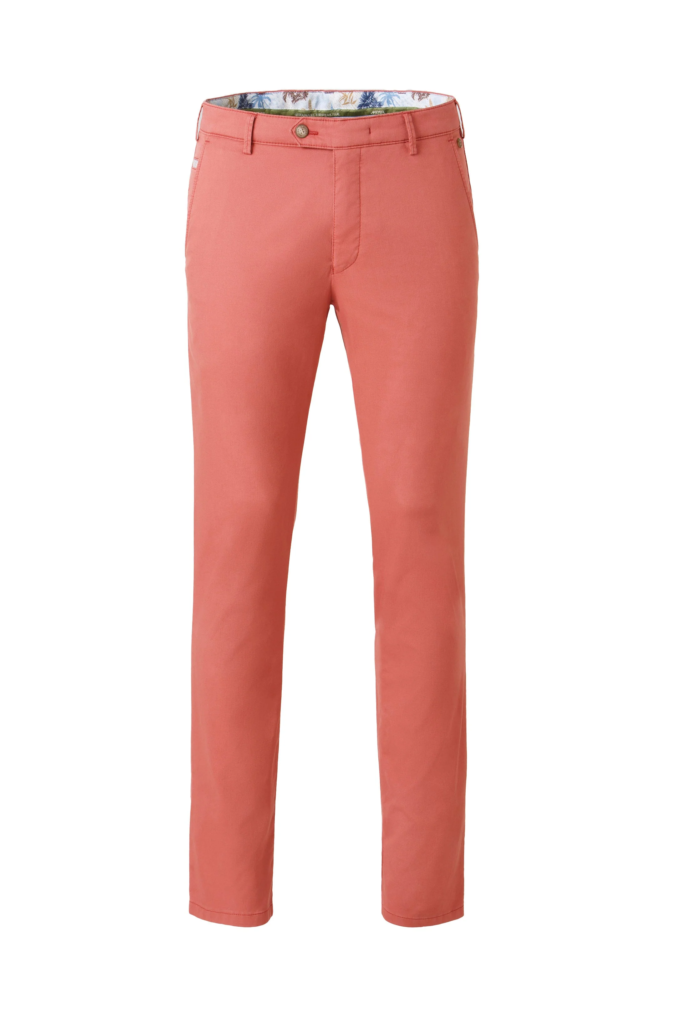 Roma Stretch Fine Structure Chinos - Terracotta - Image 7