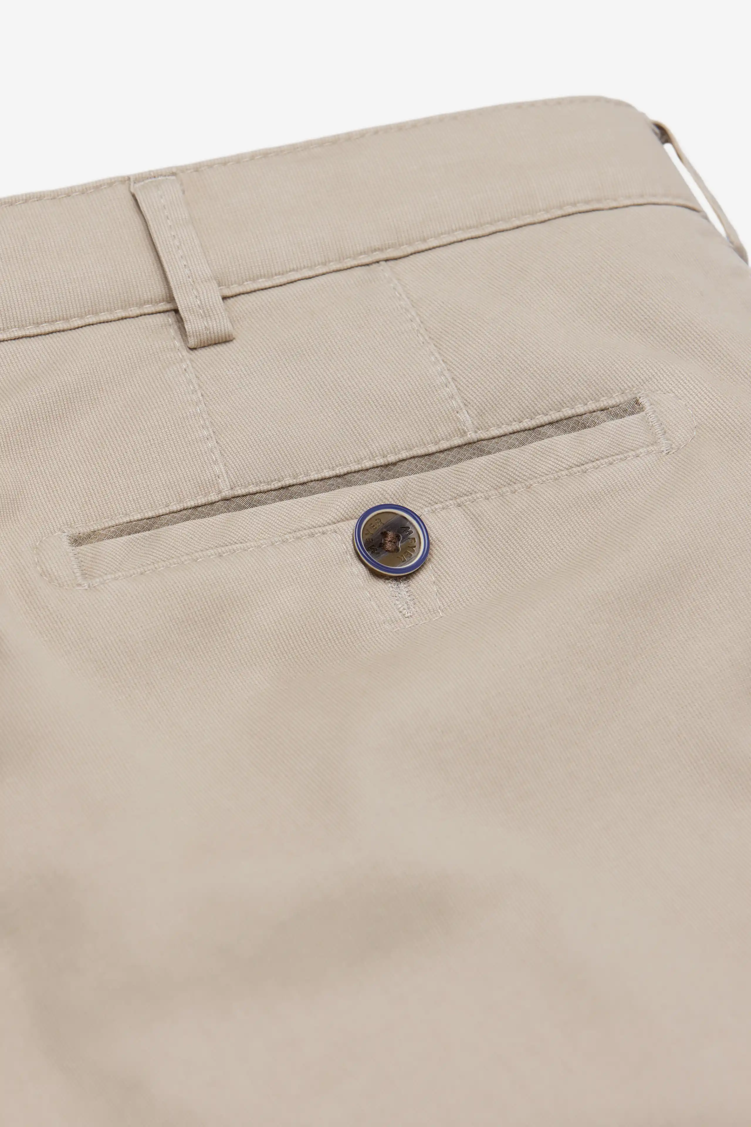 Roma Stretch Fine Texture Chino Trousers - Beige - Image 4