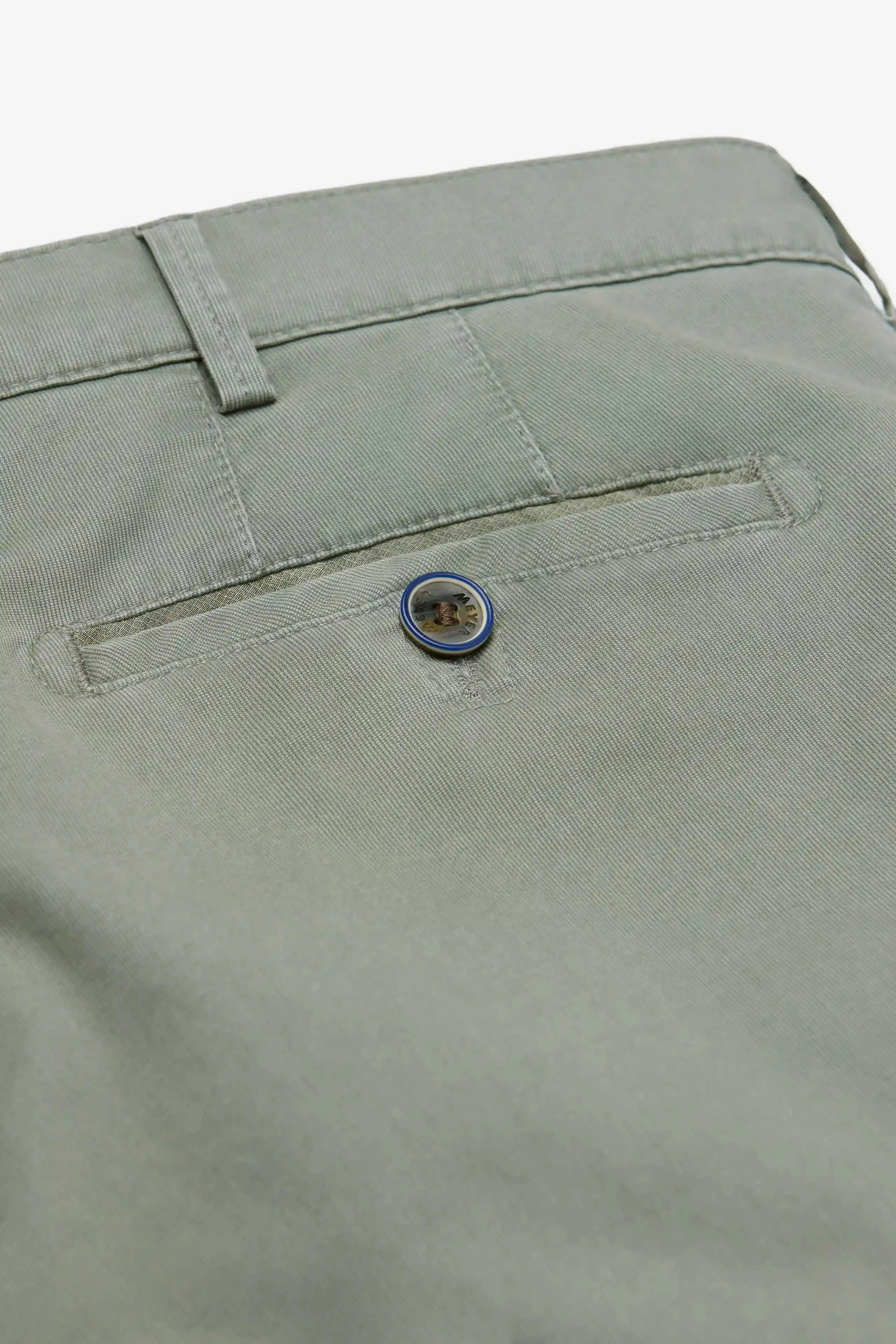Roma Stretch Fine Texture Chino Trousers - Fern Green - Image 5