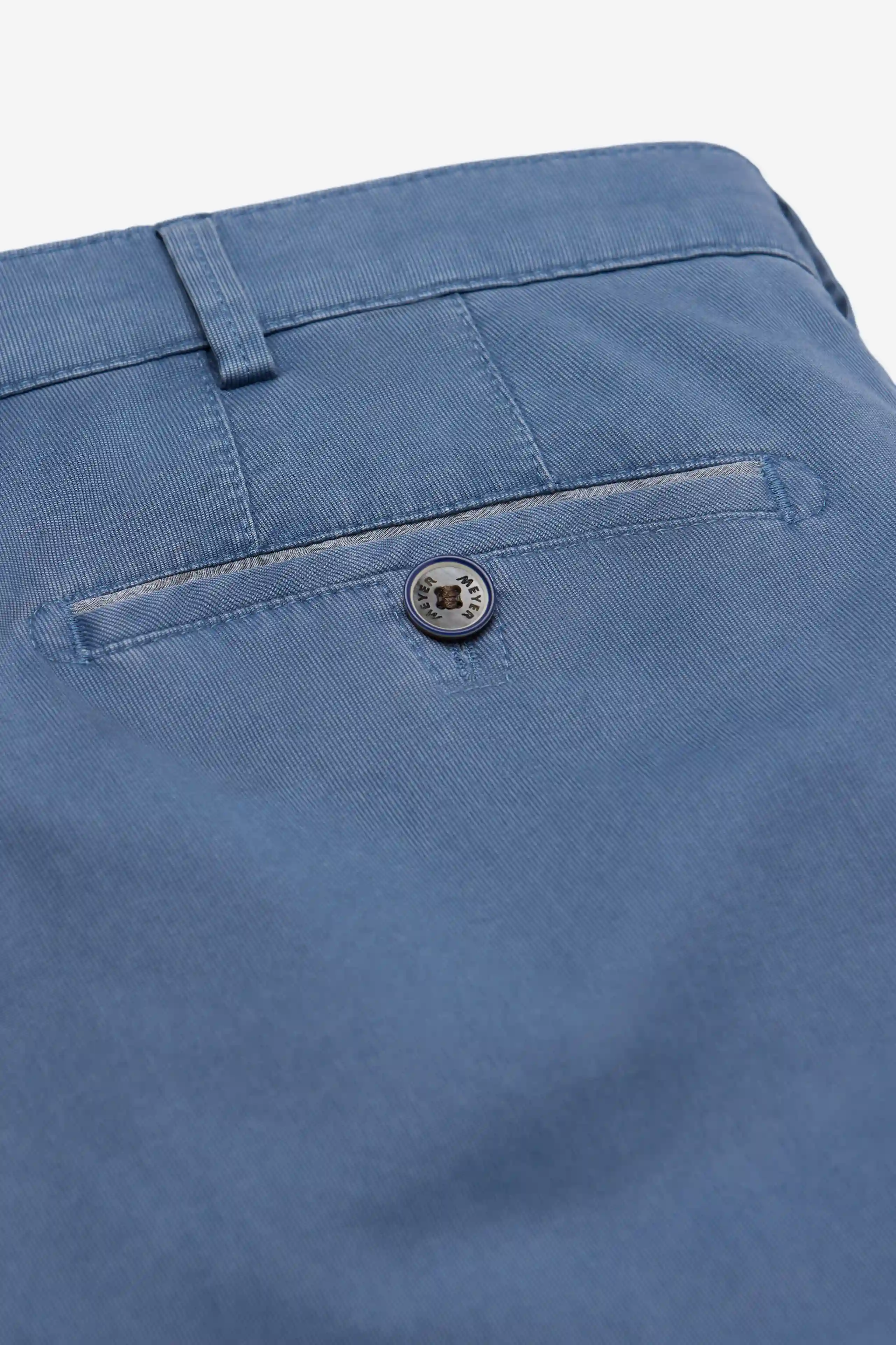 Roma Stretch Fine Texture Chino Trousers - Mid Blue - Image 6