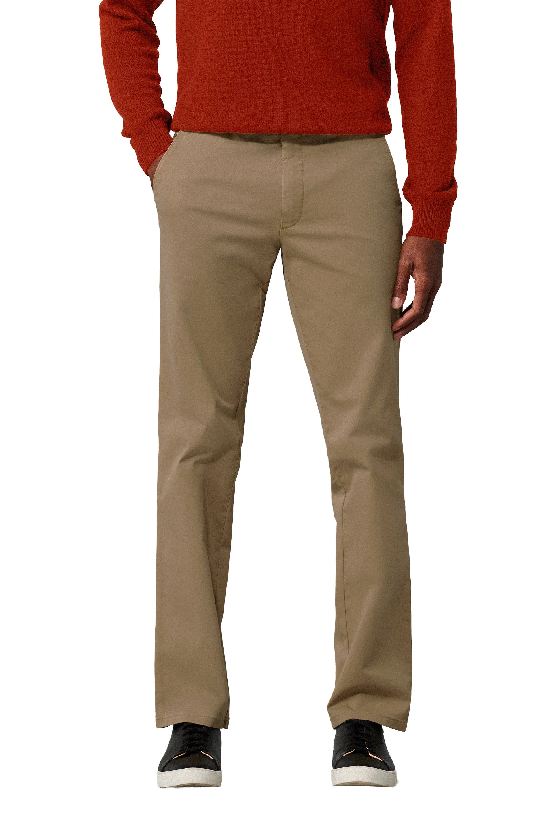 Roma Stretch Ultrasoft Twill Trousers - Beige