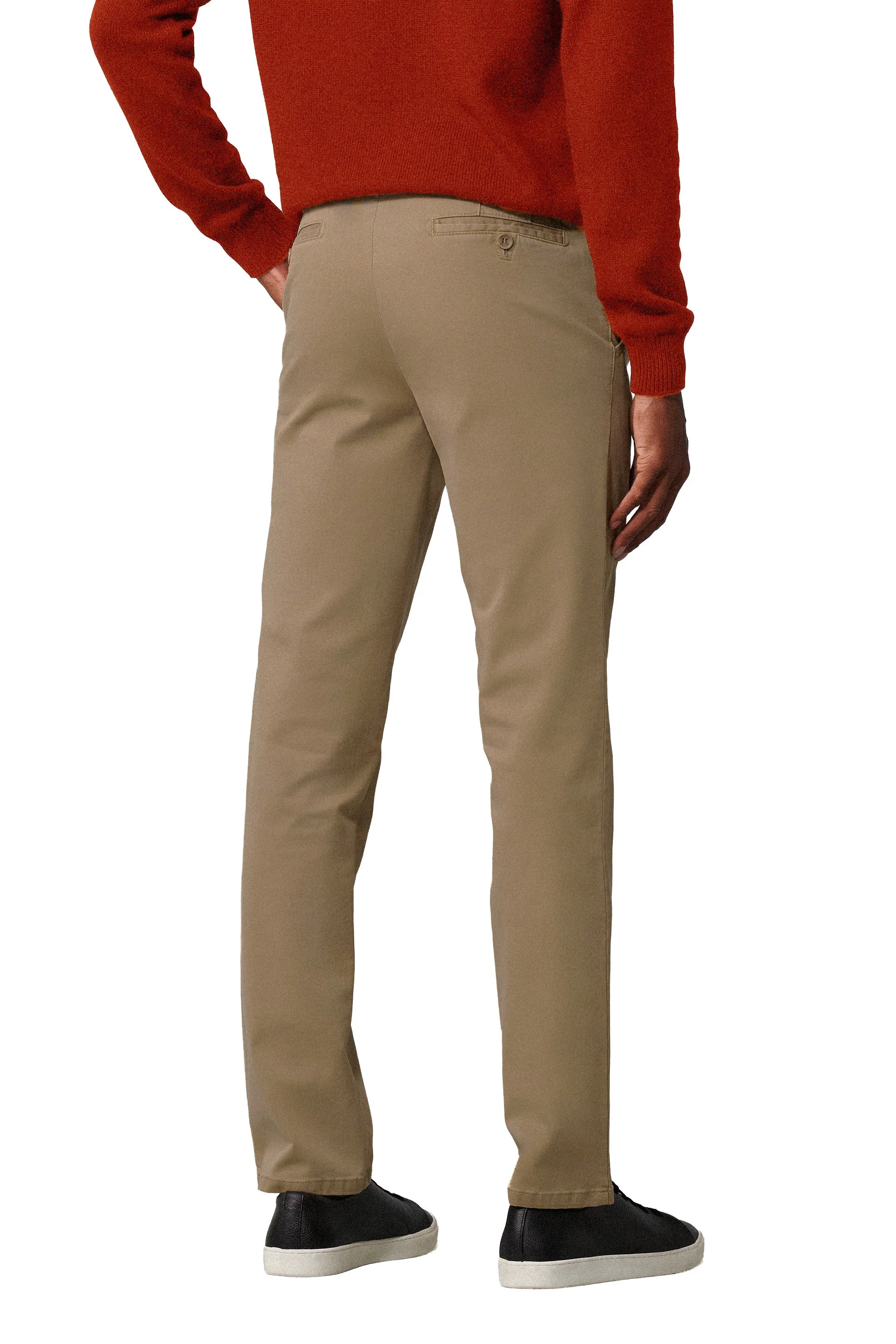 Roma Stretch Ultrasoft Twill Trousers - Beige - Image 2