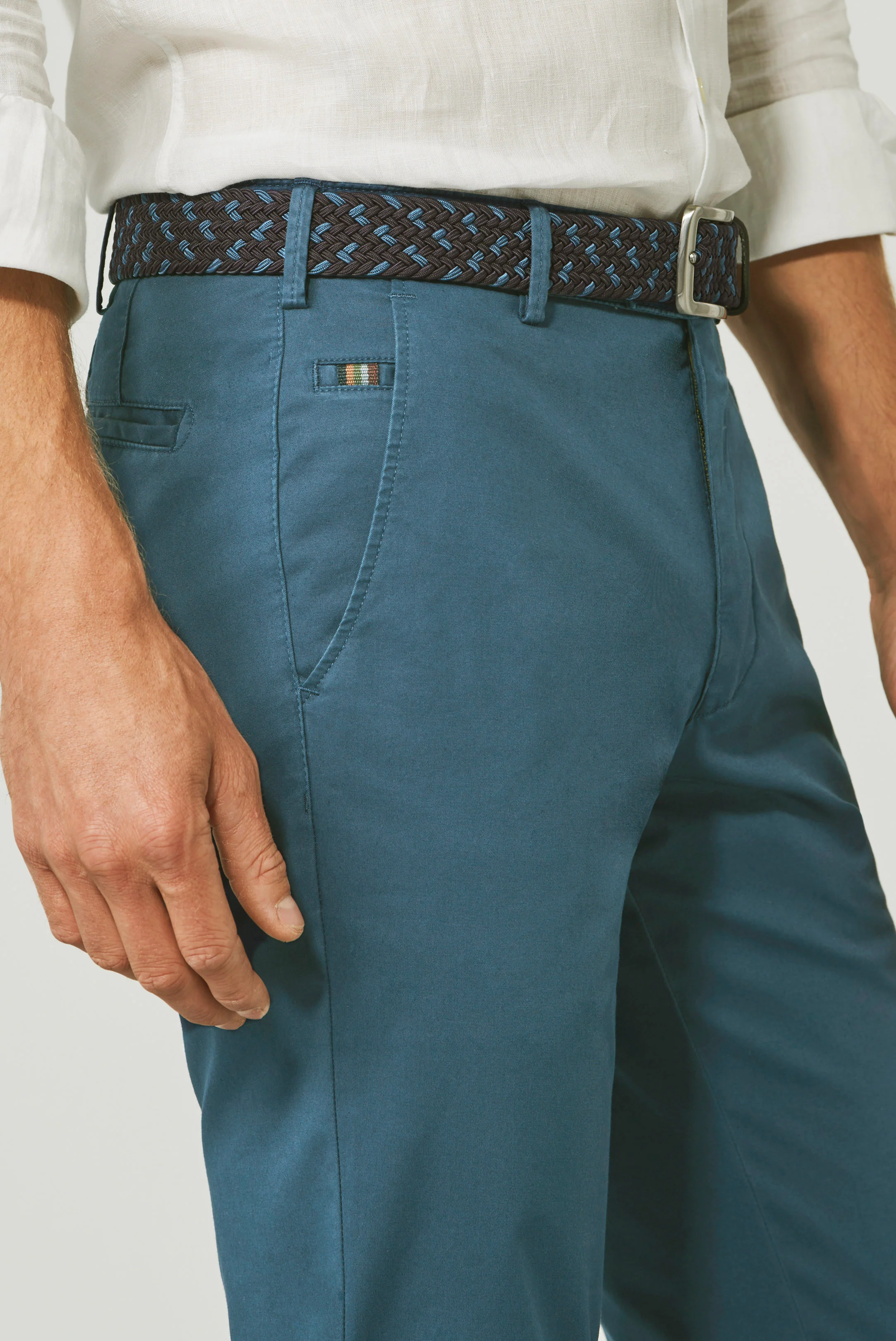 Roma Stretch Ultrasoft Twill Trousers - Royal Blue - Image 3