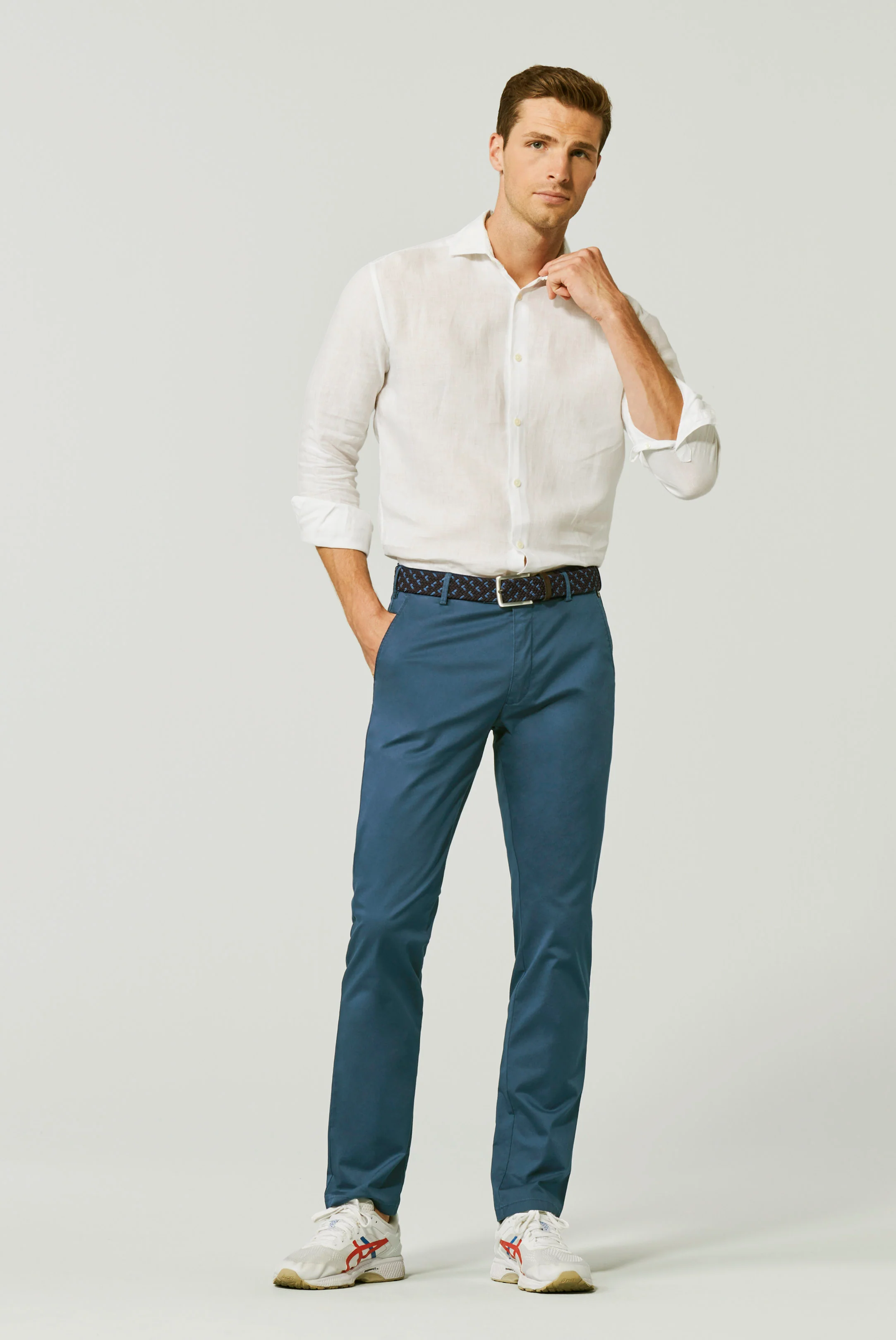 Roma Stretch Ultrasoft Twill Trousers - Royal Blue - Image 4