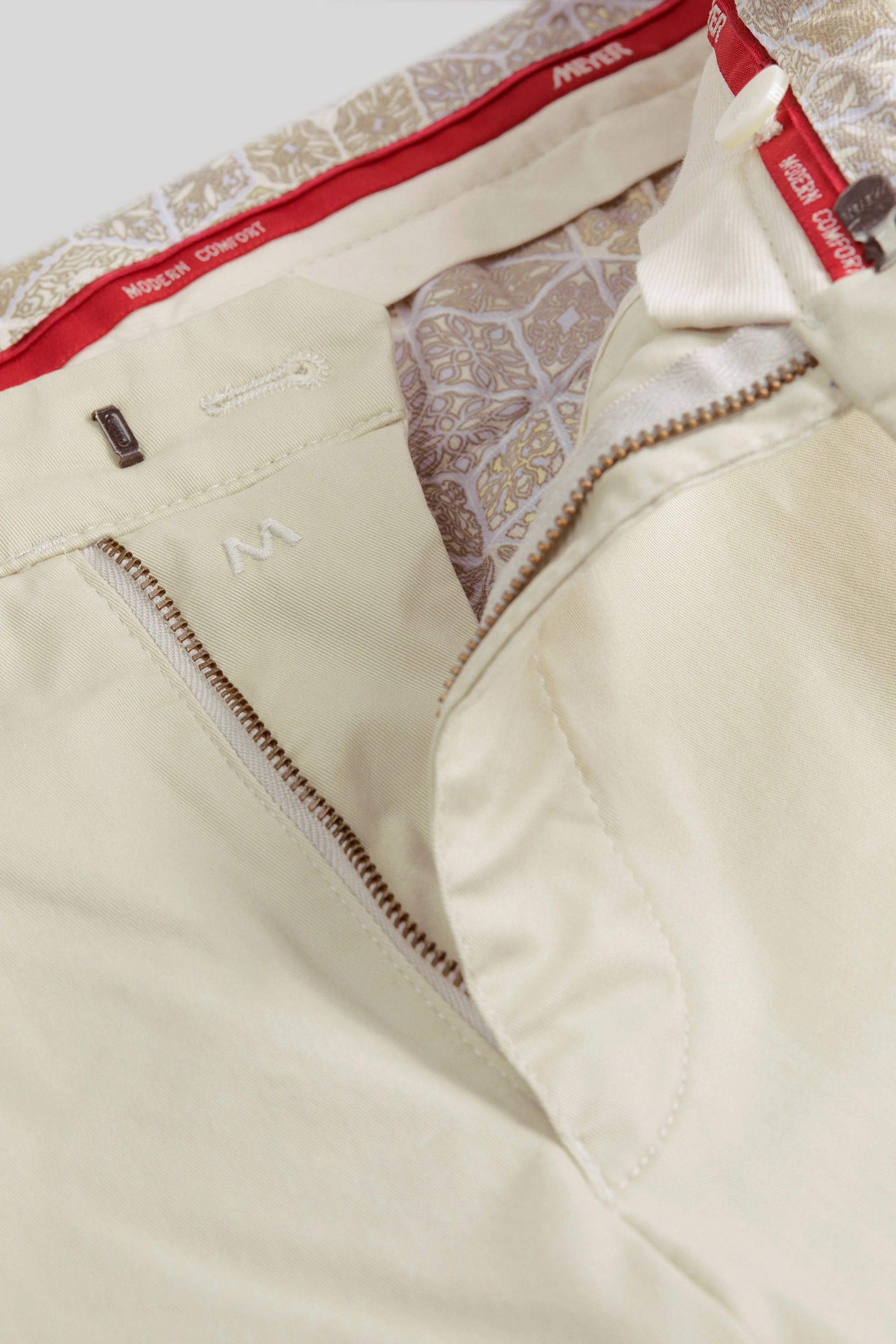 Roma Super Soft Lightweight Cotton Chinos - Beige - Image 4