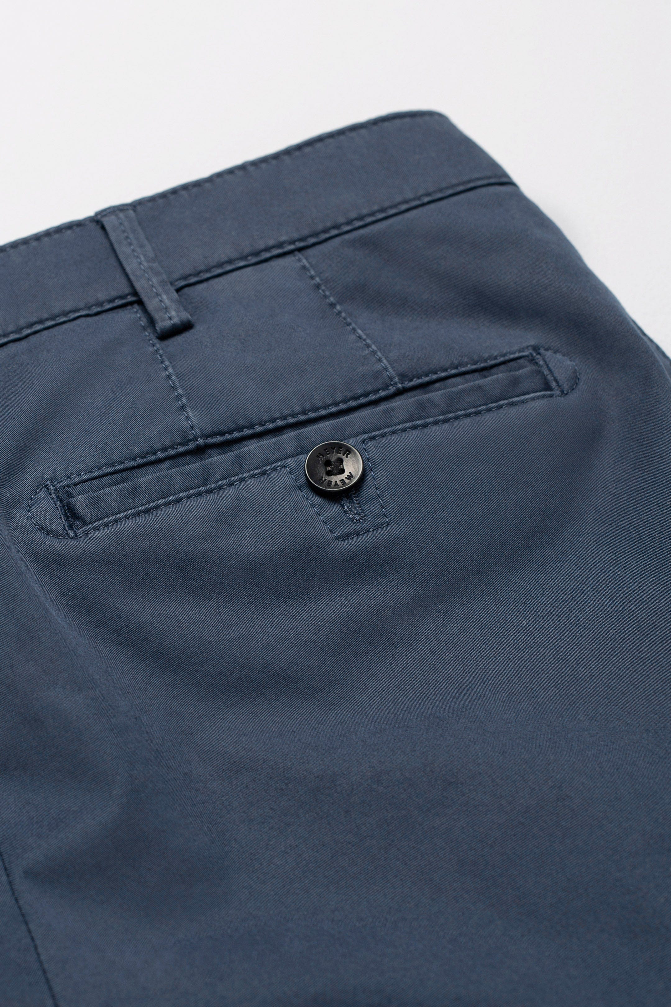 Roma Super Soft Lightweight Cotton Chinos - Dark Blue - Image 5