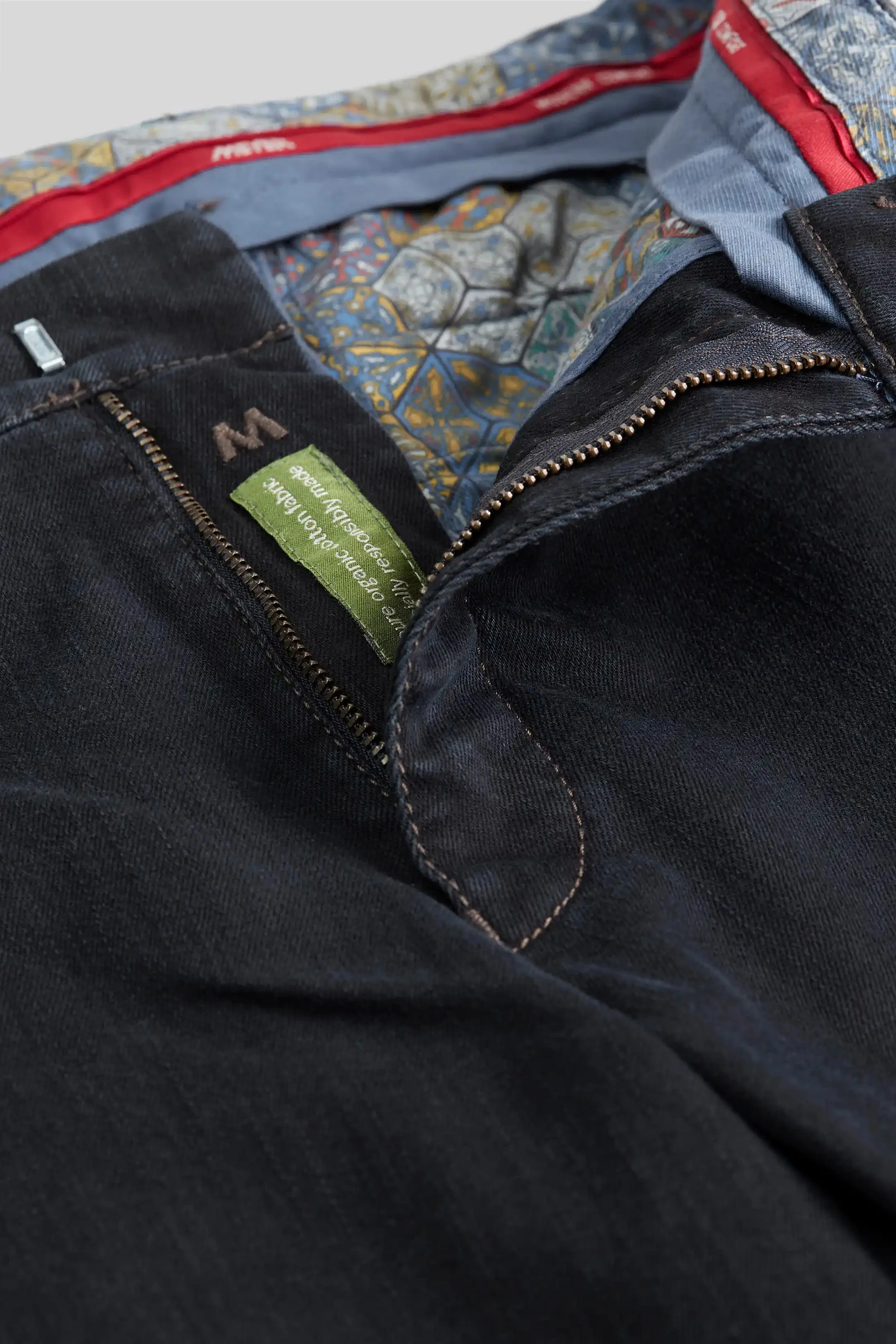 Roma Cotton Stretch Regular Denim Trousers - Blue Black - Image 4