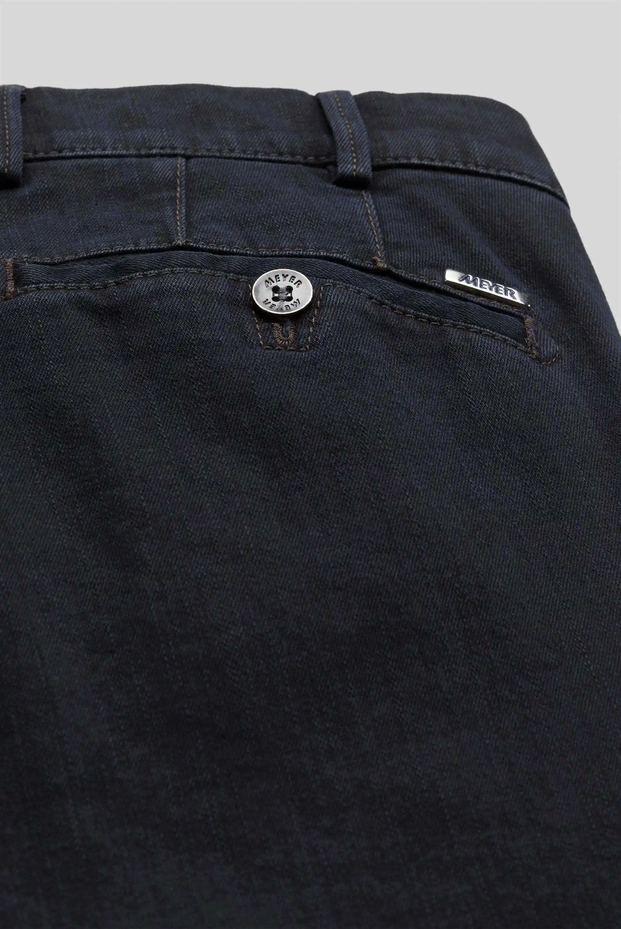 Roma Cotton Stretch Regular Denim Trousers - Blue Black - Image 5