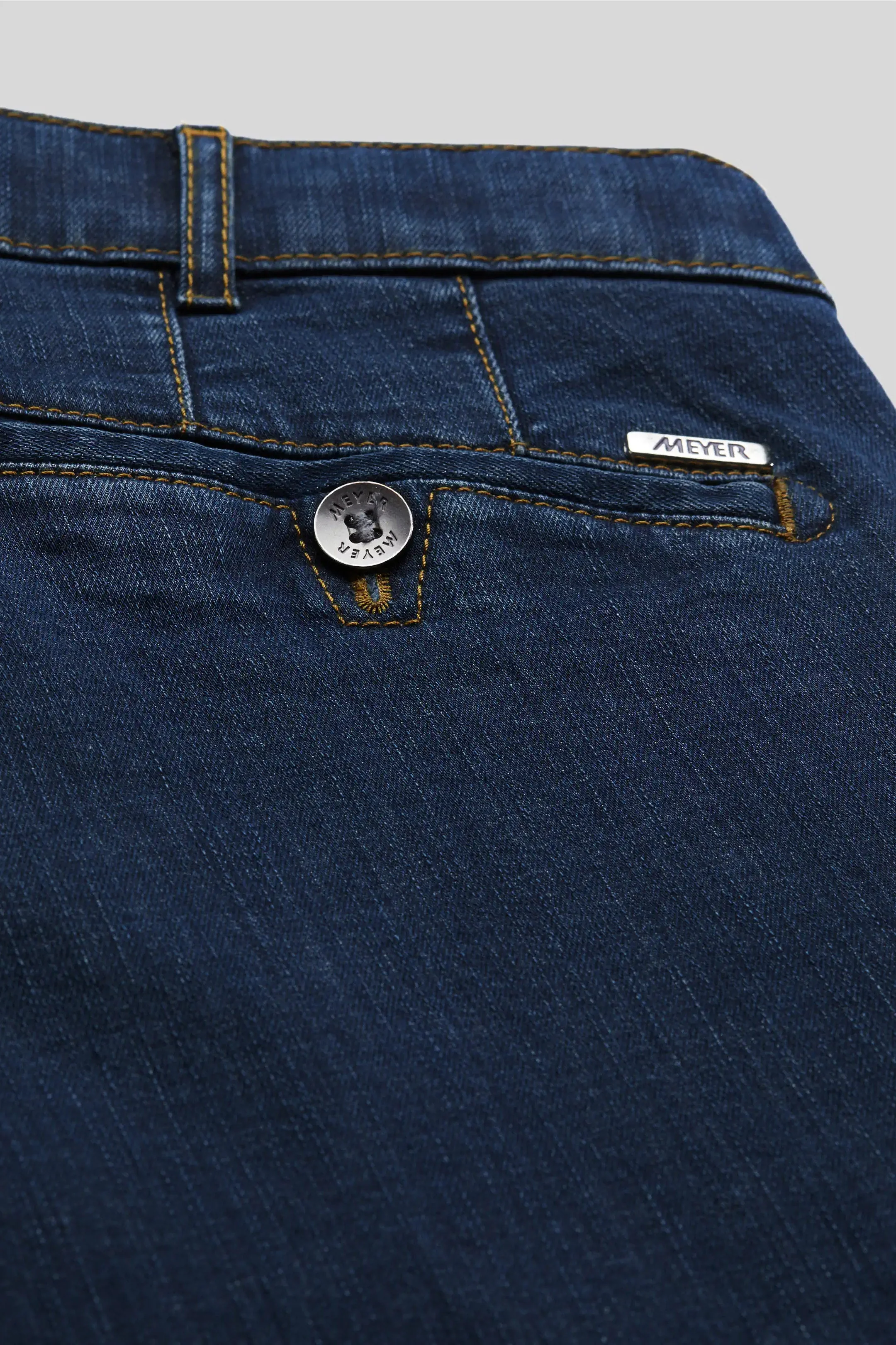 Roma Cotton Stretch Regular Denim Trousers - Blue Stone - Image 5
