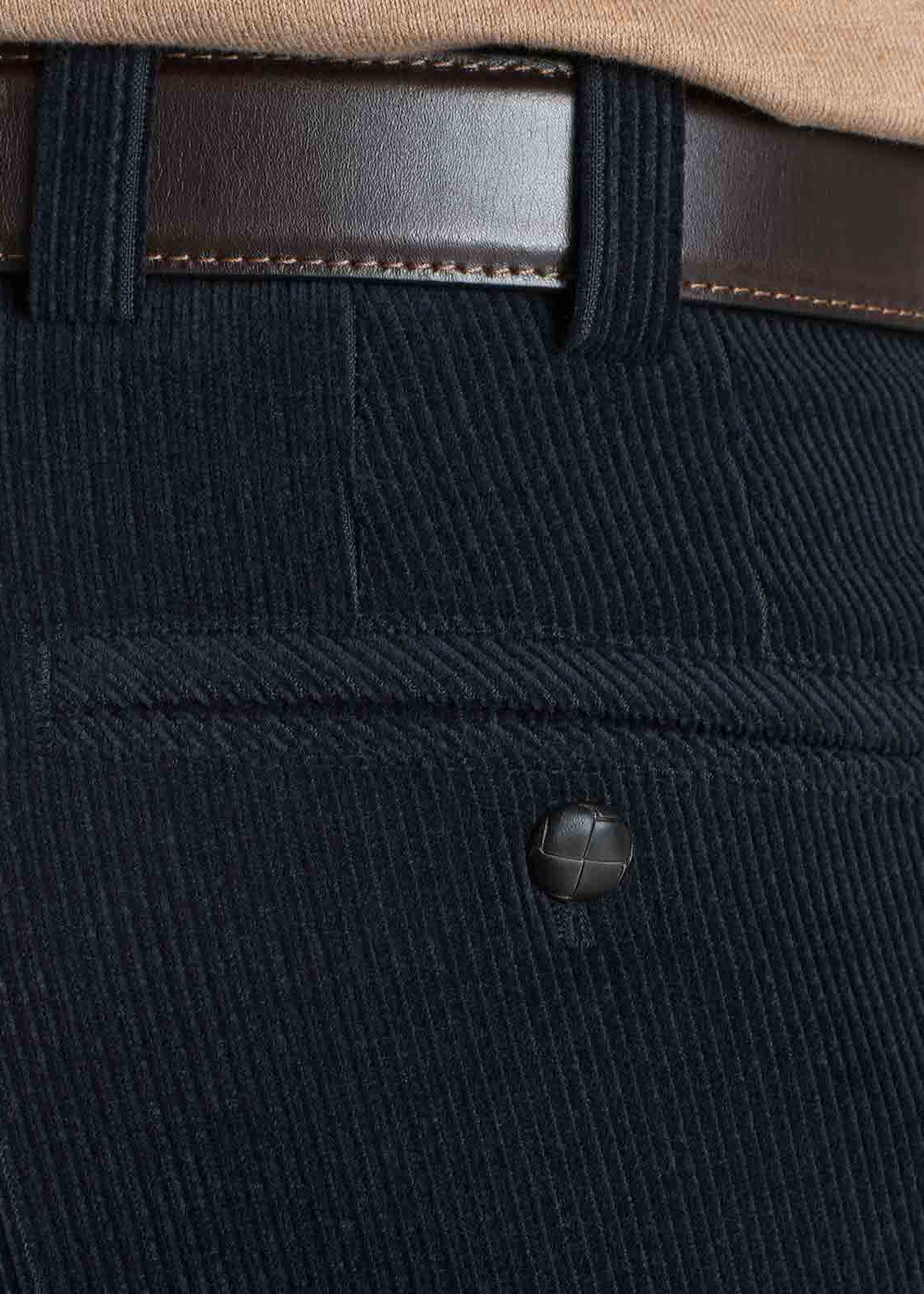 Roma Trevira Wool Cord Trousers - Navy - Image 3