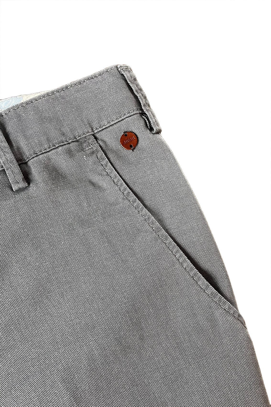 Roma Two-Tone Cotton Stretch Chinos - Grey - Image 2