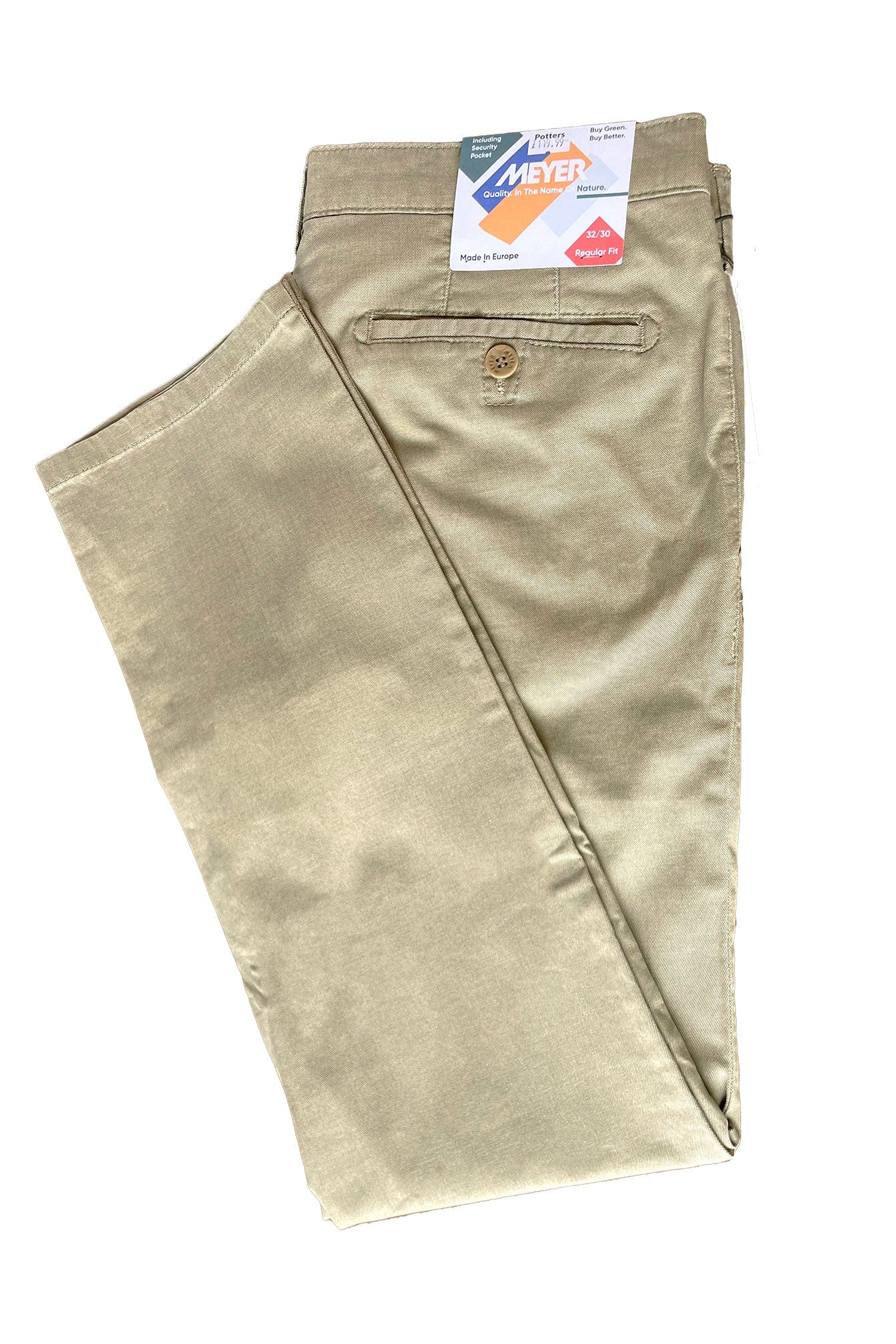 Roma Two-Tone Cotton Stretch Chinos - Soft Beige