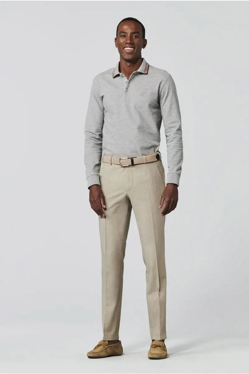 Roma Wool Blend Formal Trousers - Beige - Image 3