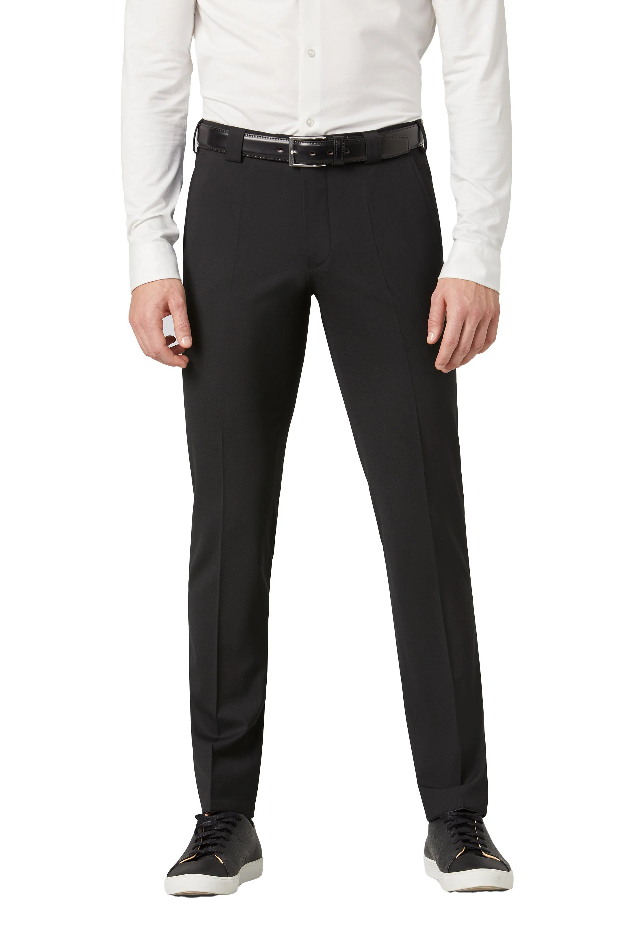 Roma Wool Blend Formal Trousers - Black