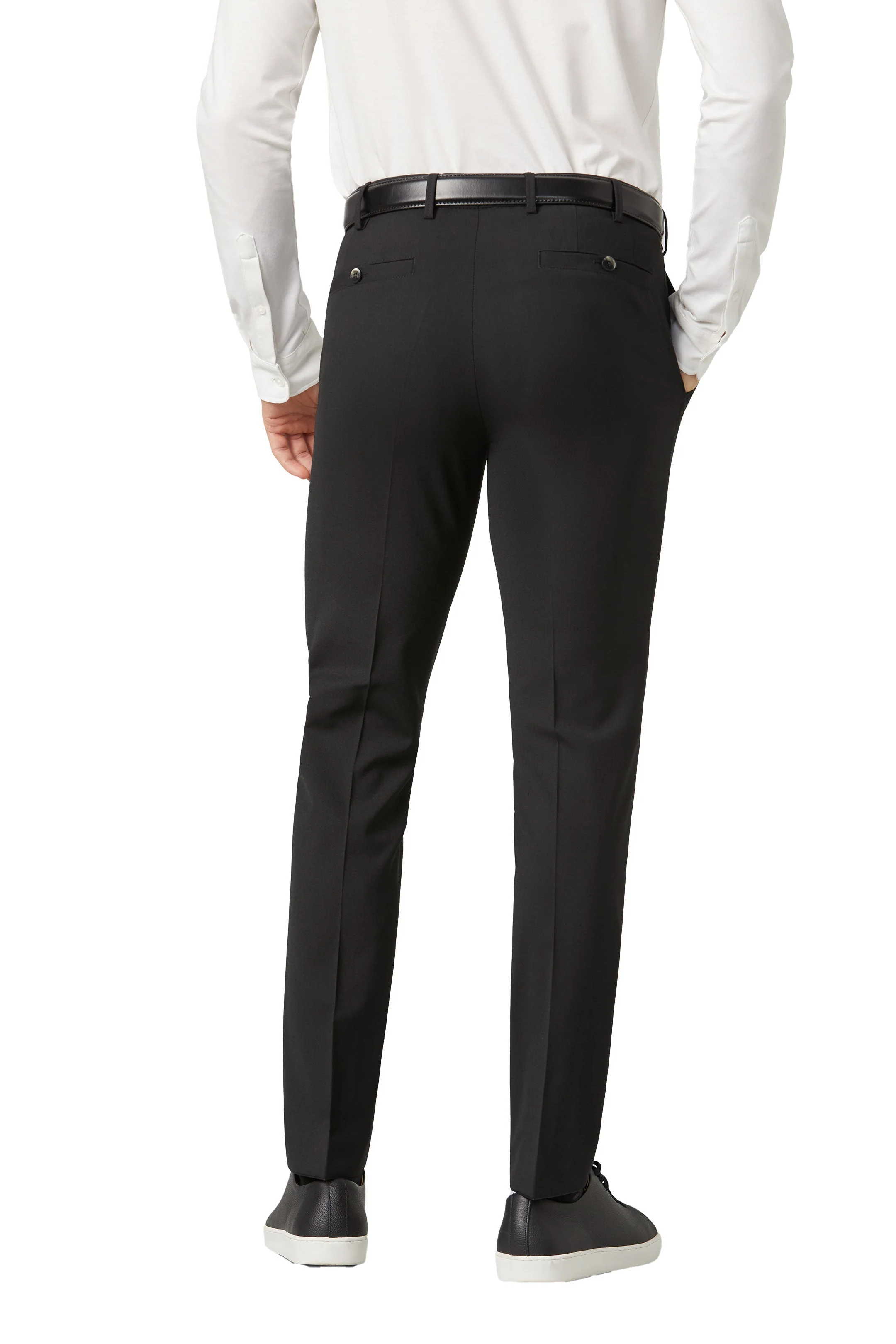 Roma Wool Blend Formal Trousers - Black - Image 2