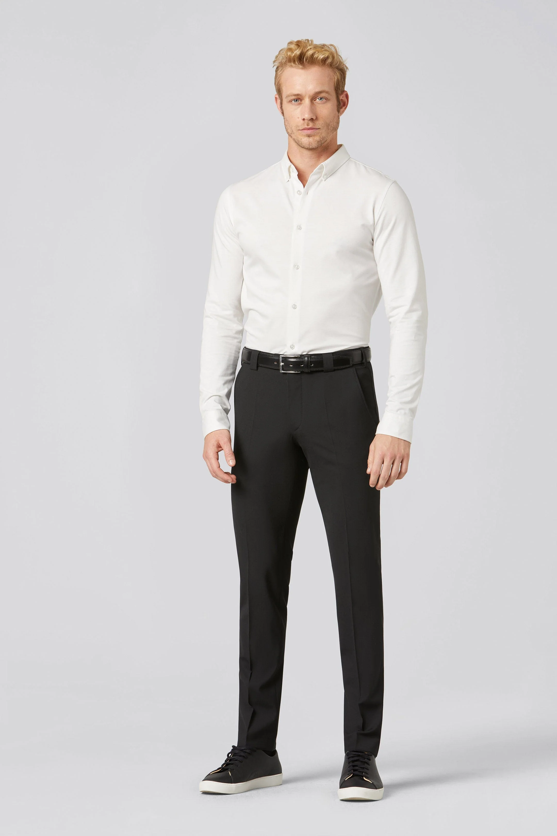 Roma Wool Blend Formal Trousers - Black - Image 6