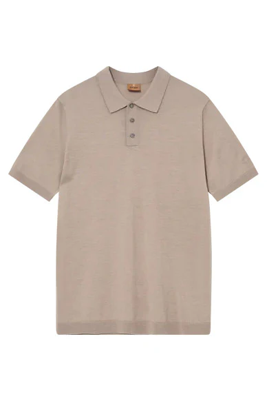 Adam Soft Wool/Silk Knitted Polo - Soft Kit
