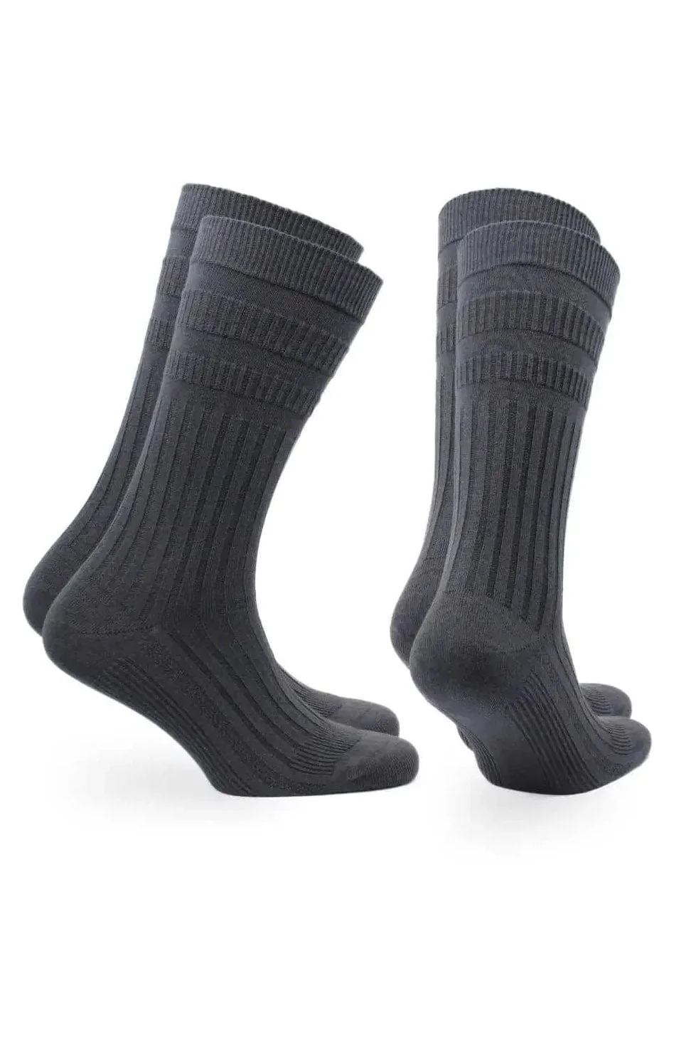 Joseph Comfort Fit Tenderhold Cotton Socks 2 Pack - Charcoal