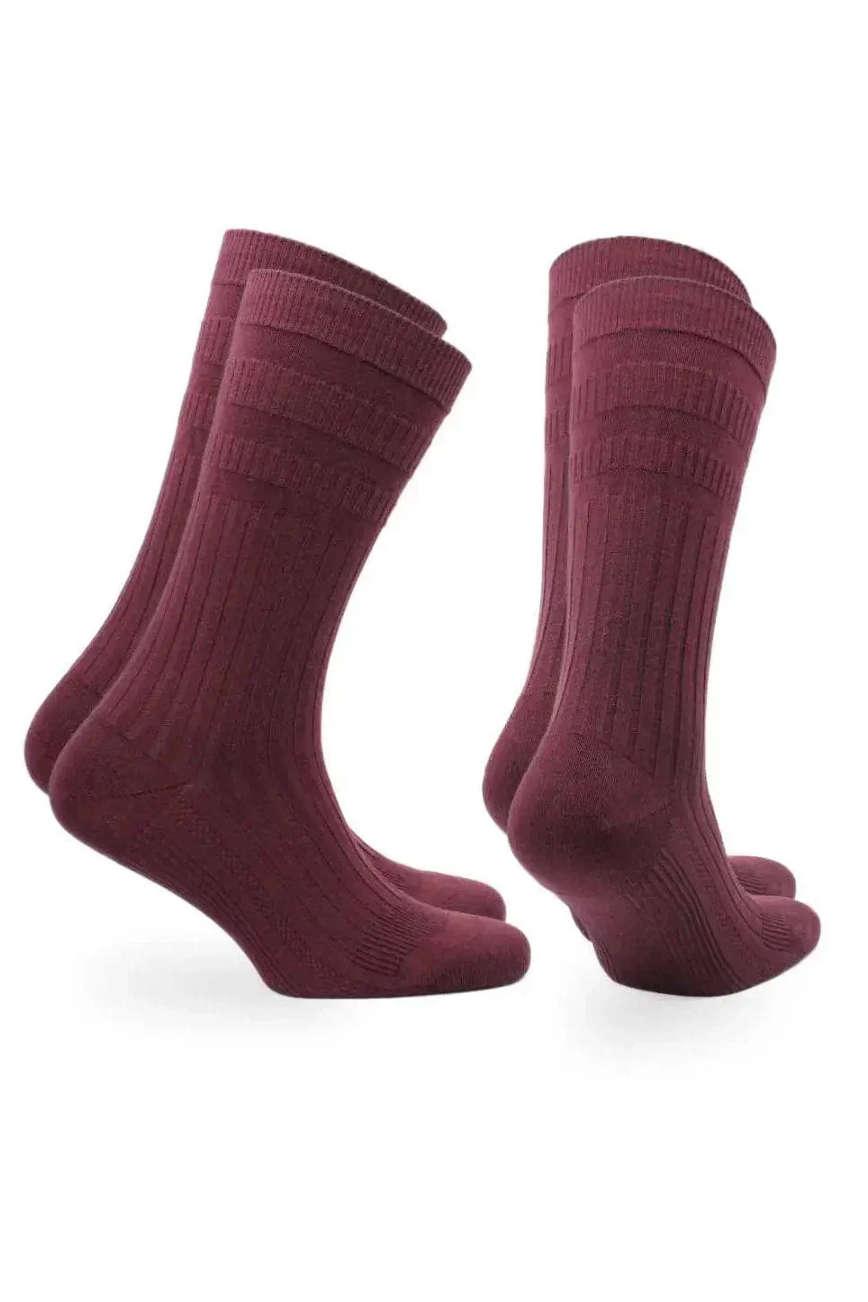 Joseph Comfort Fit Tenderhold Cotton Socks 2 Pack - Wine