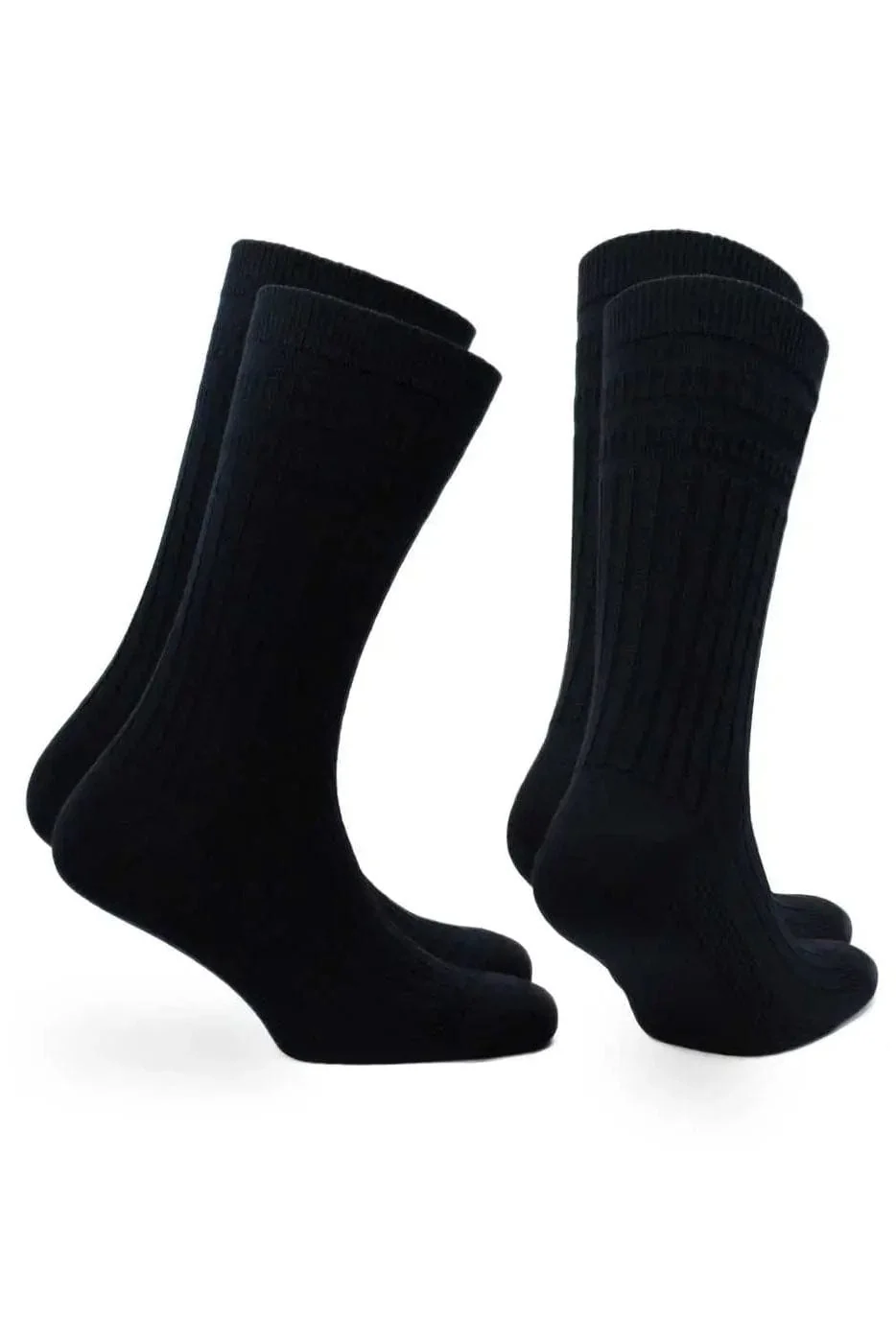 Oscar Comfort Fit Tenderhold Wool Socks 2 Pack - Black