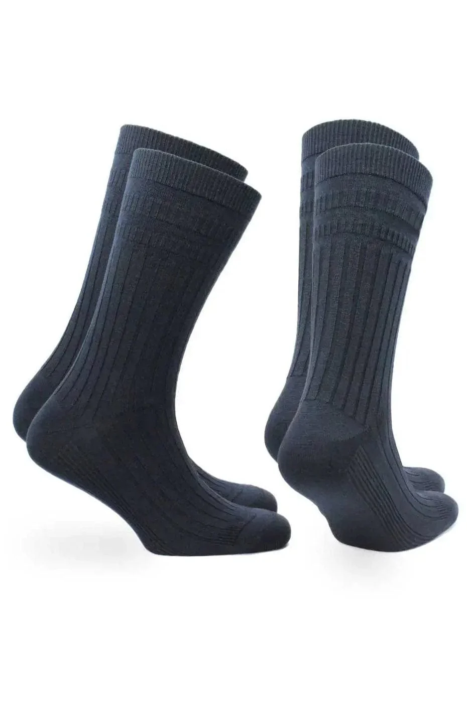 Oscar Comfort Fit Tenderhold Wool Socks 2 Pack - Navy