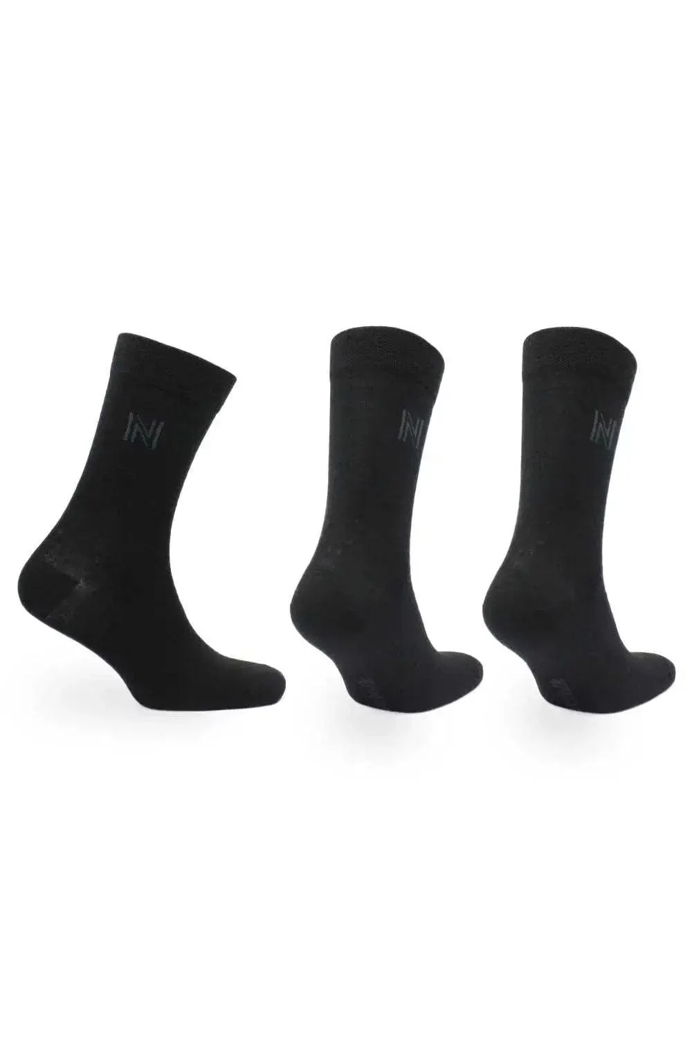 Stockholm Merino Wool Socks 3 Pack - Black