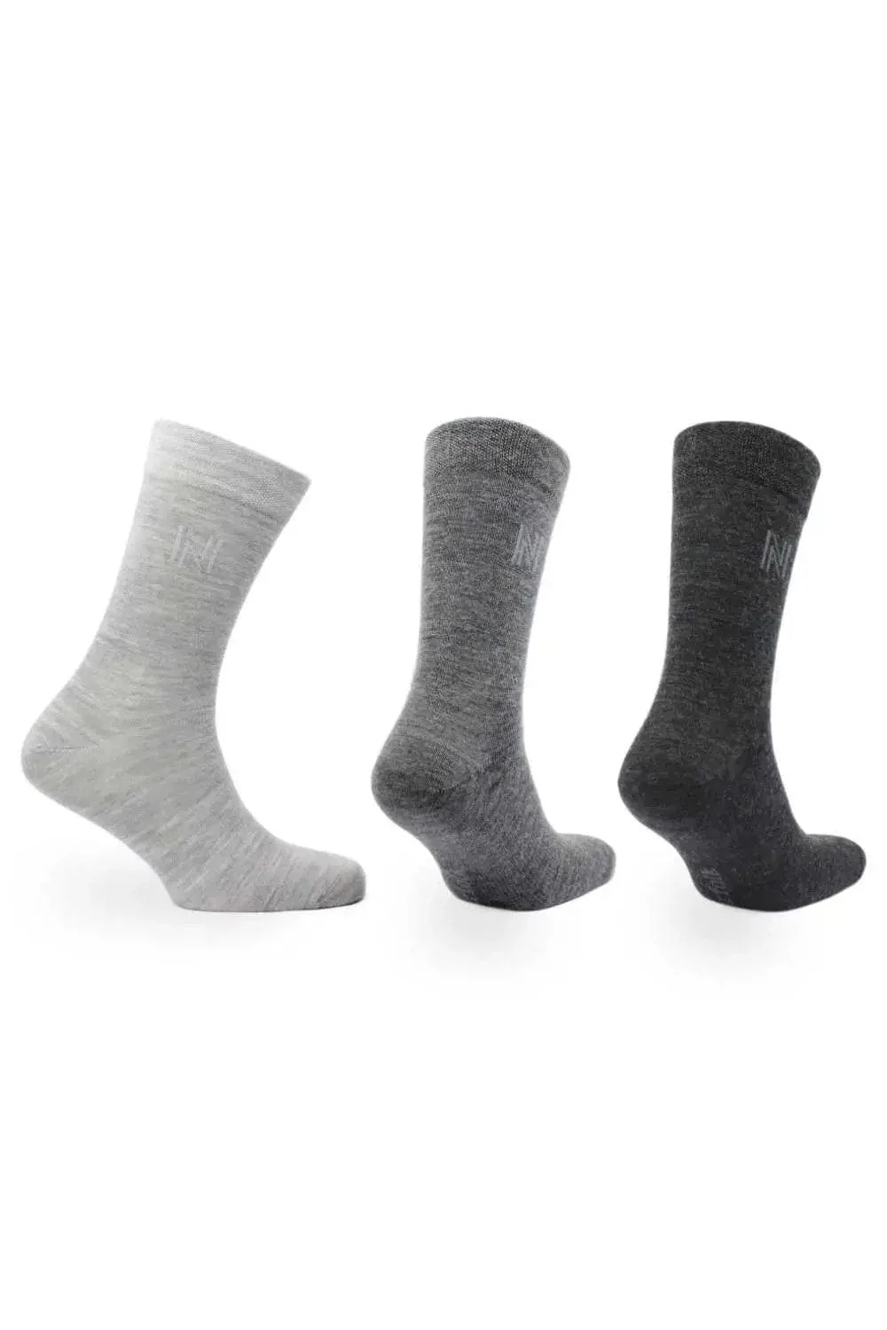 Stockholm Merino Wool Socks 3 Pack - Grey
