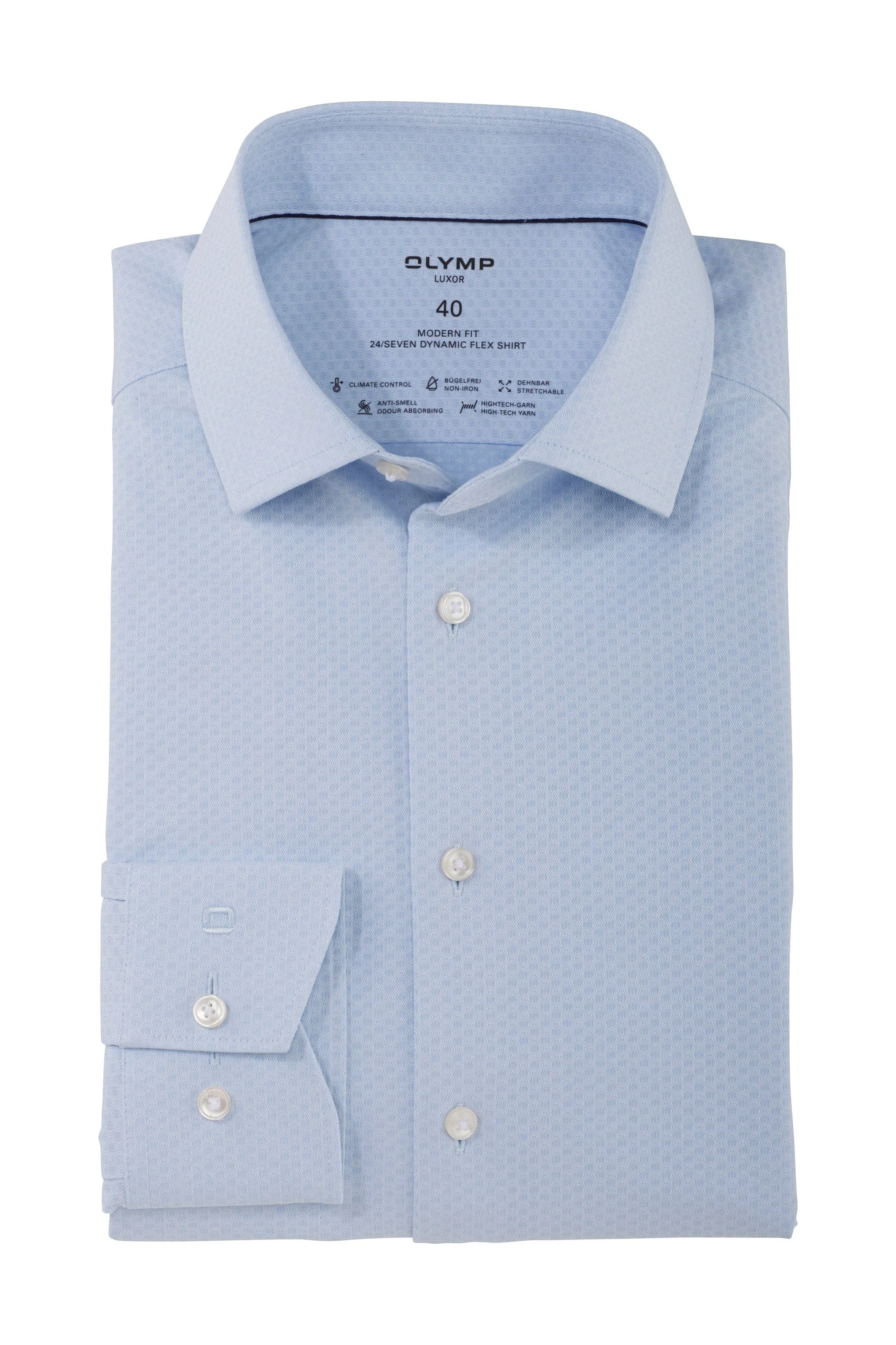 Luxor 24/7 Modern Fit Dynamic Flex Shirt - Blue