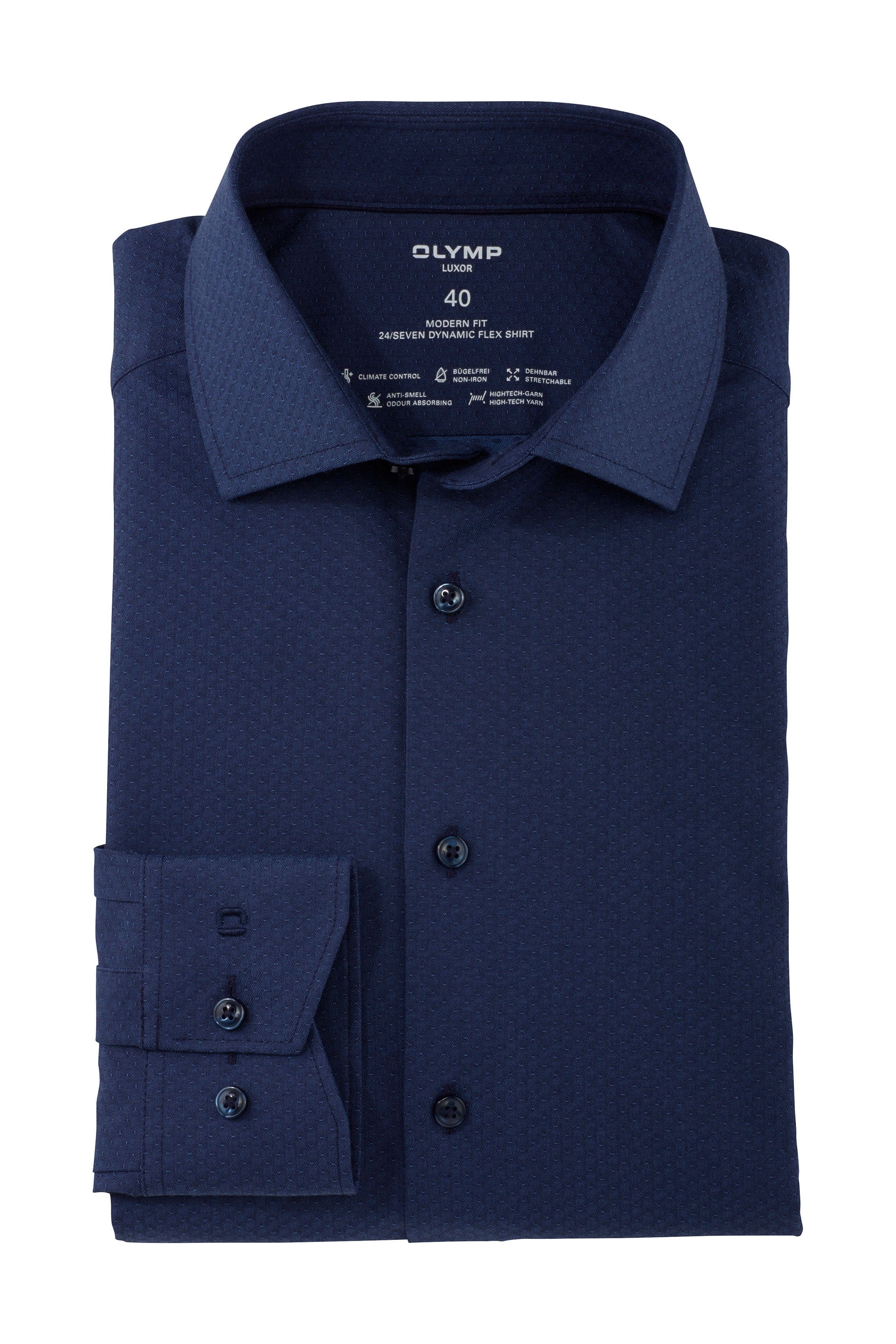 Luxor 24/7 Modern Fit Dynamic Flex Shirt - Marine