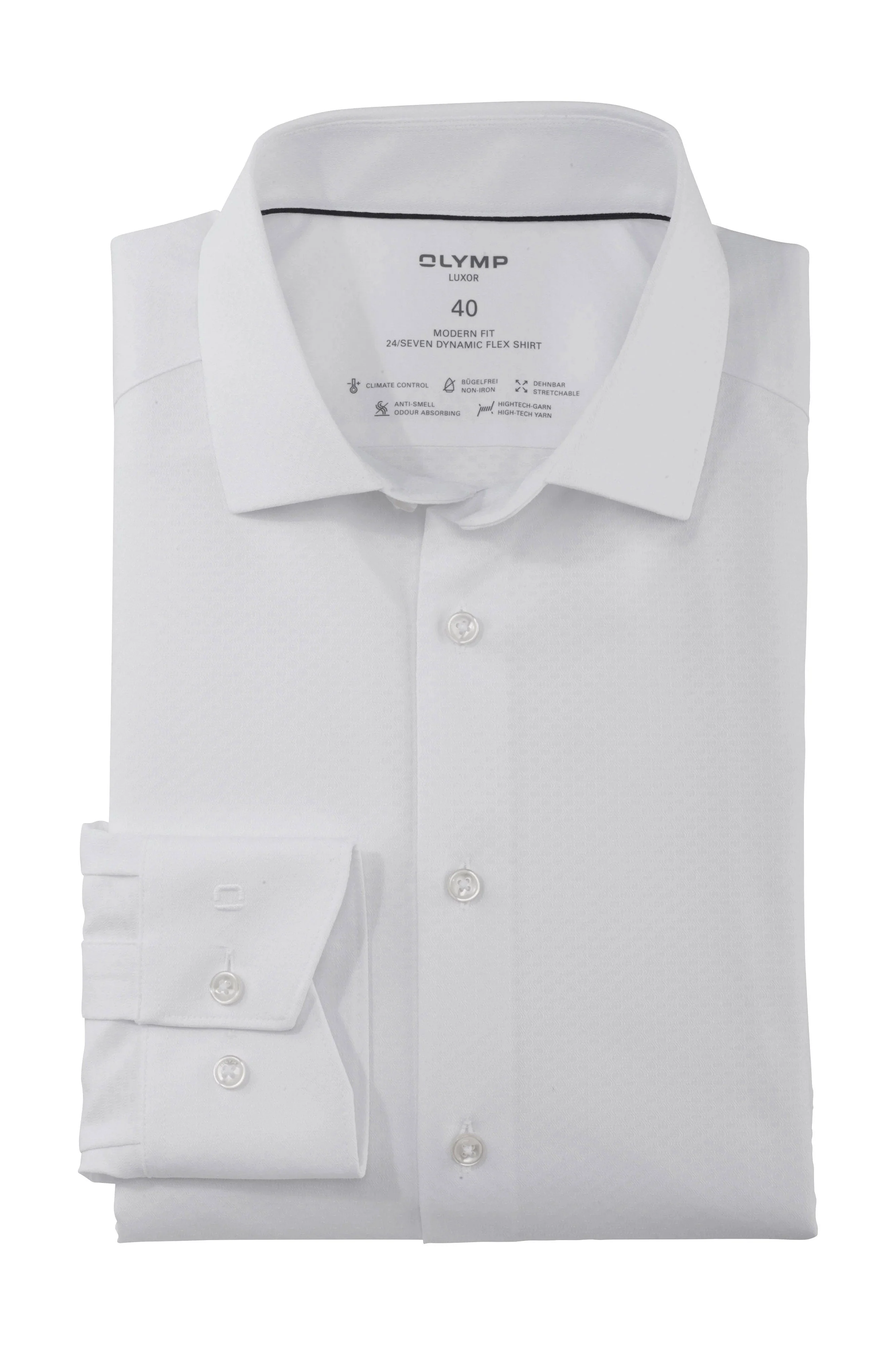 Luxor 24/7 Modern Fit Dynamic Flex Shirt - White