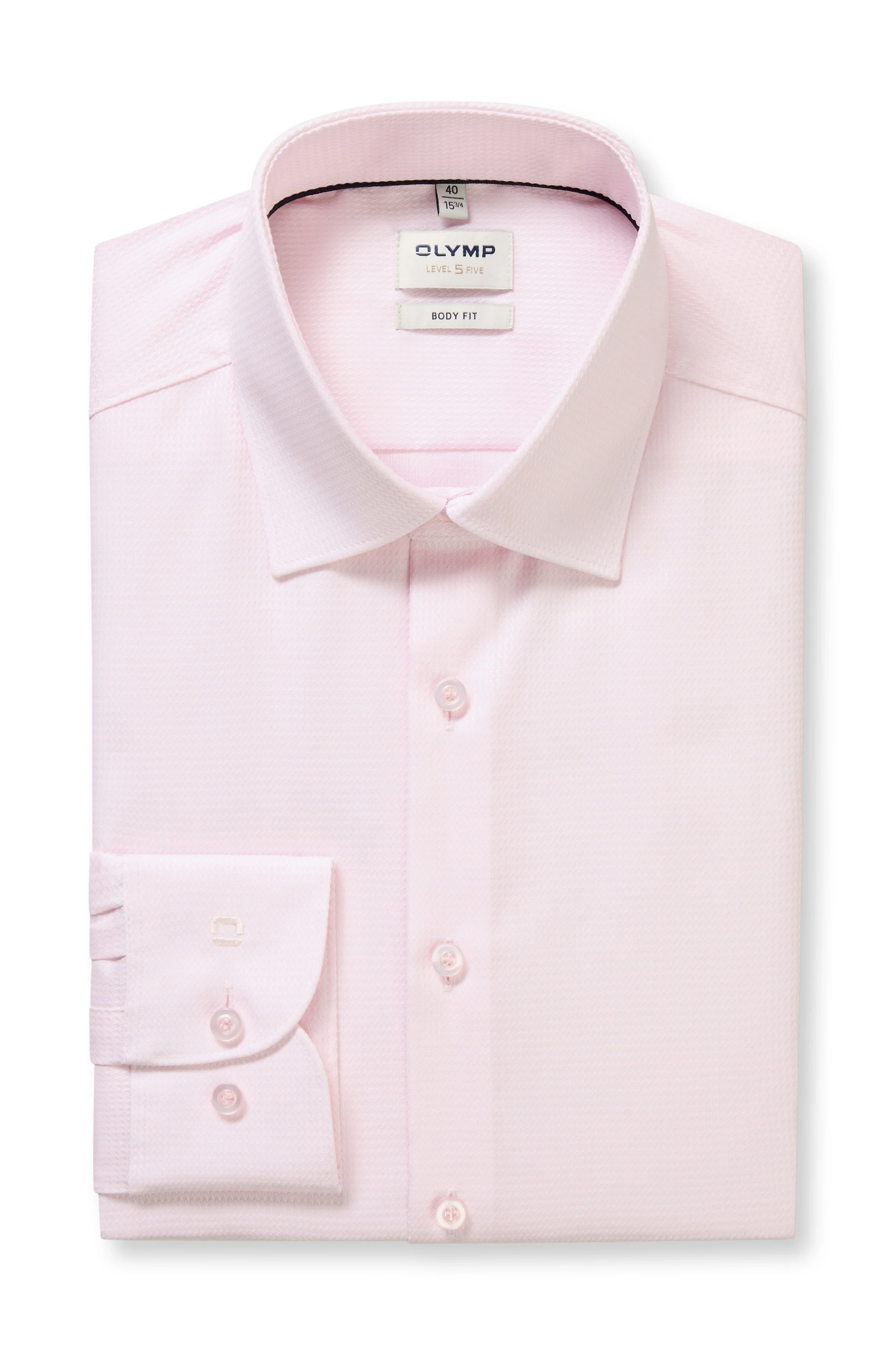 Level 5 Body Fit Cotton Stretch Shirt - Pink