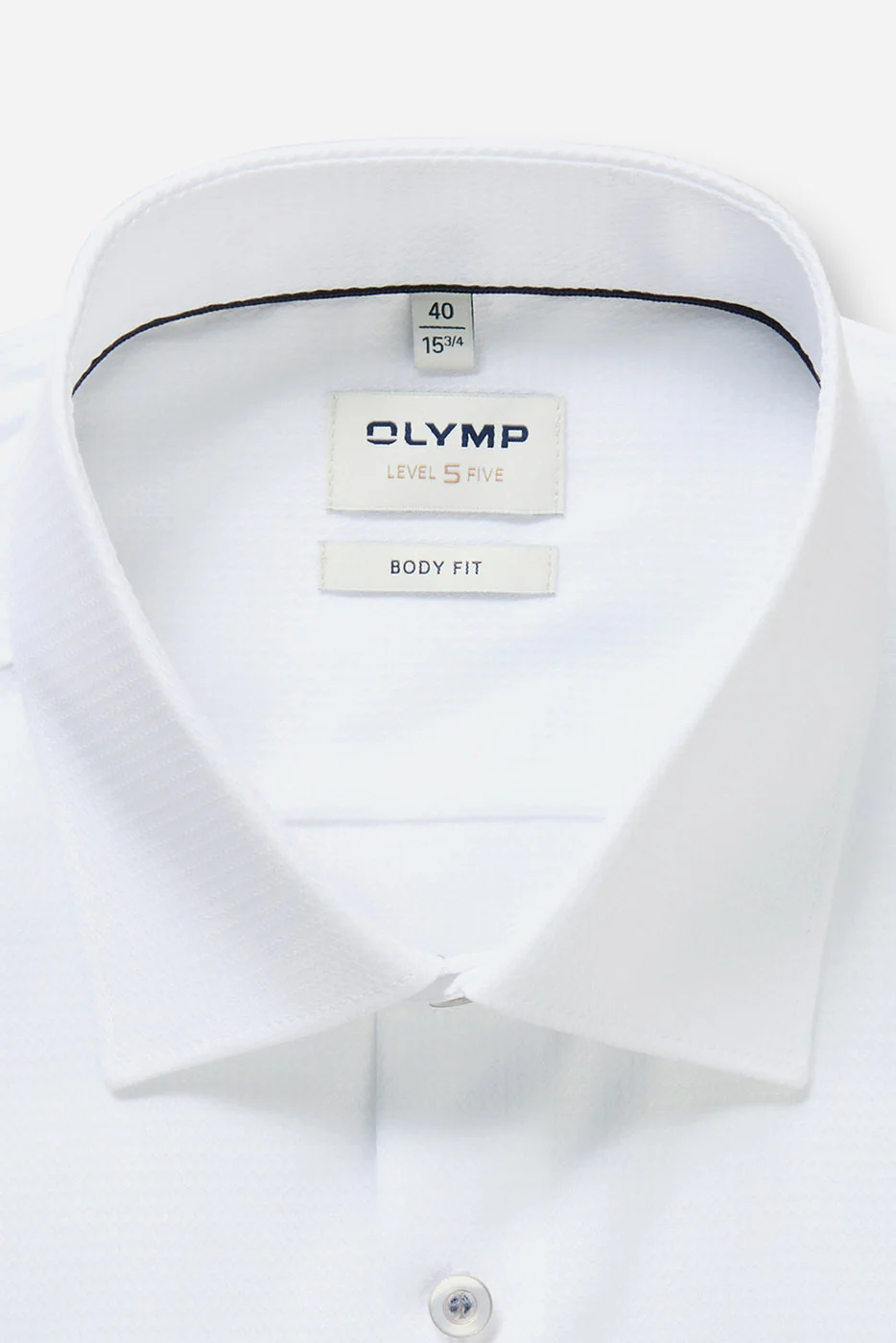 Level 5 Body Fit Cotton Stretch Shirt - White - Image 3
