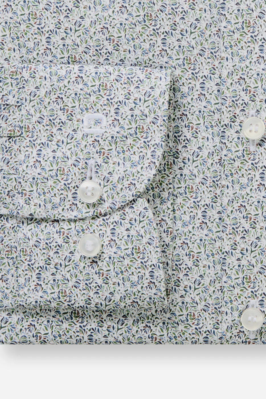 Level 5 Body Fit Neat Floral Shirt - Green/Blue - Image 3