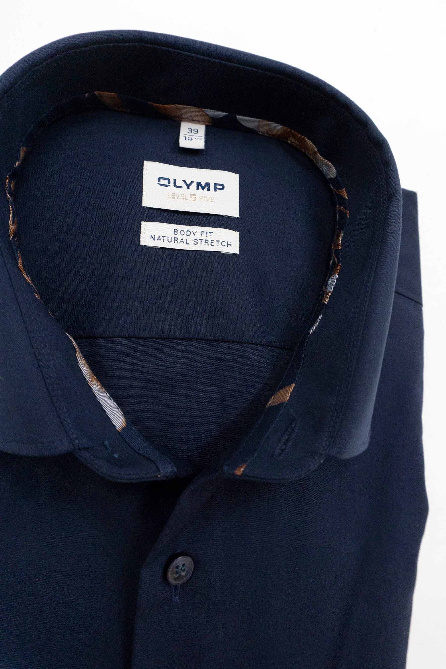 Level 5 Body Fit Plain Long Sleeve Shirt - Navy - Image 2