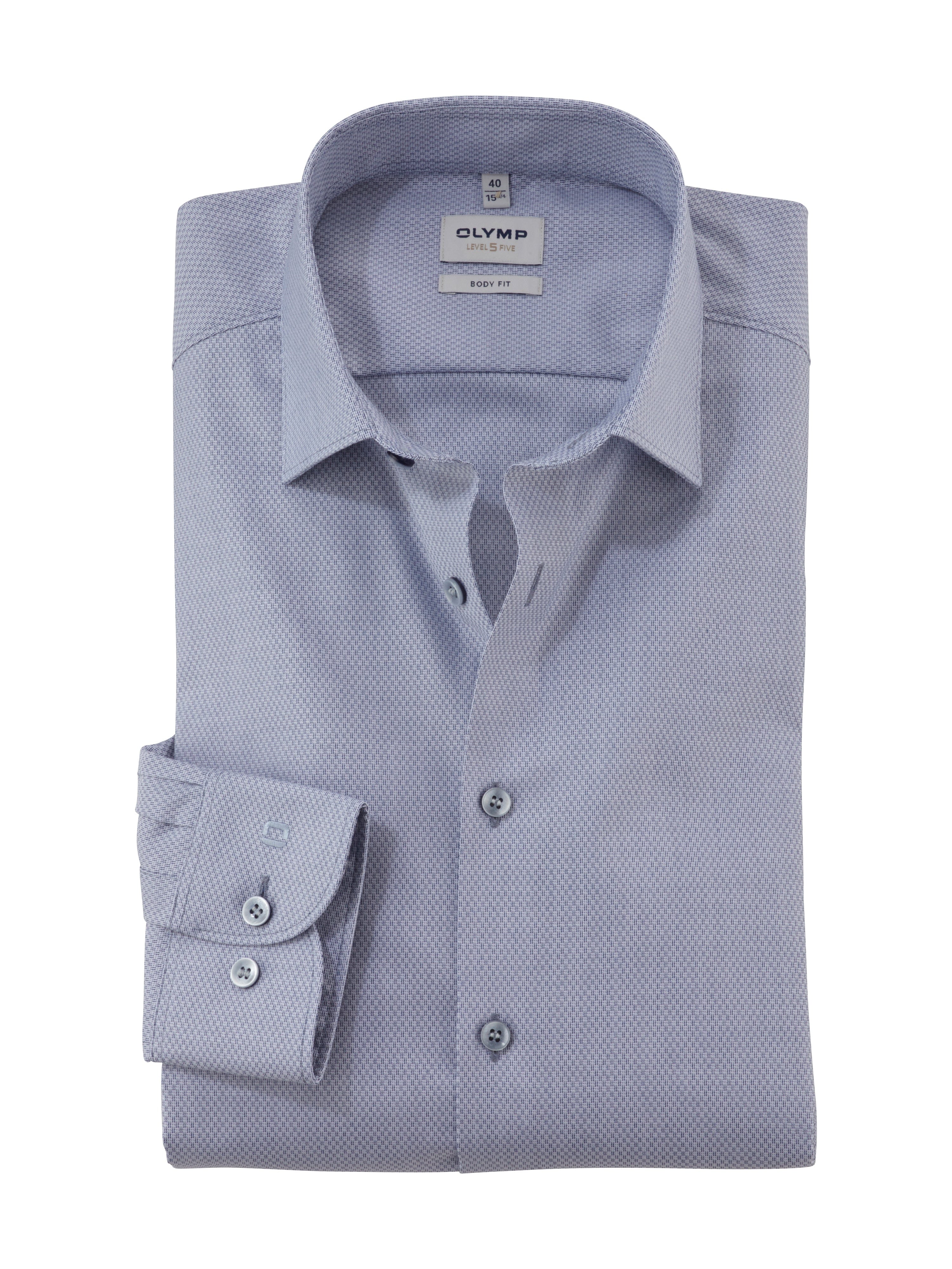 Level 5 Body Fit Plain Shirt - Marine Blue