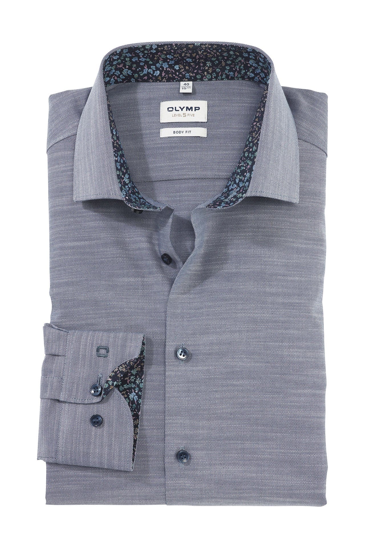 Level 5 Body Fit Shirt with Trim Detail - Marine