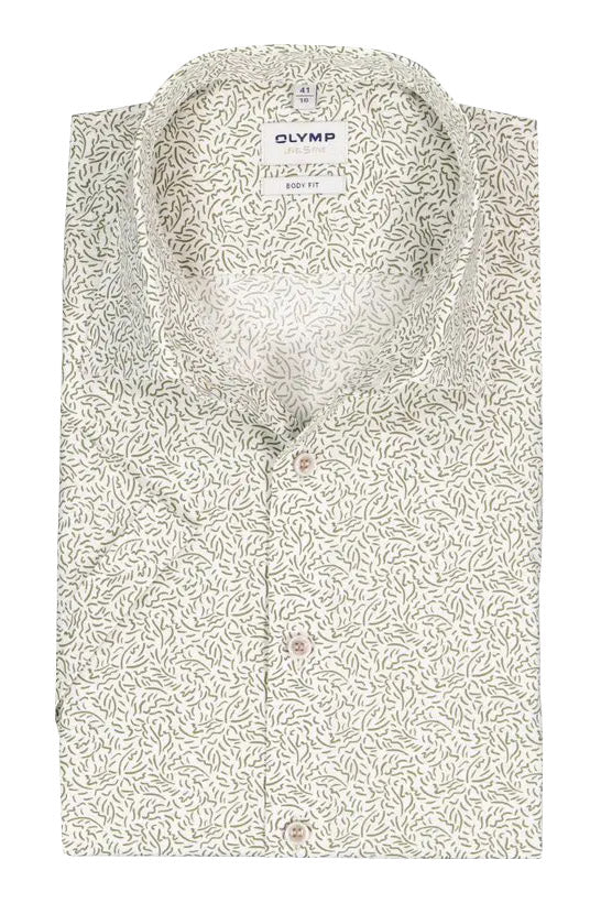 Level 5 Short Sleeve Print Shirt - Fern