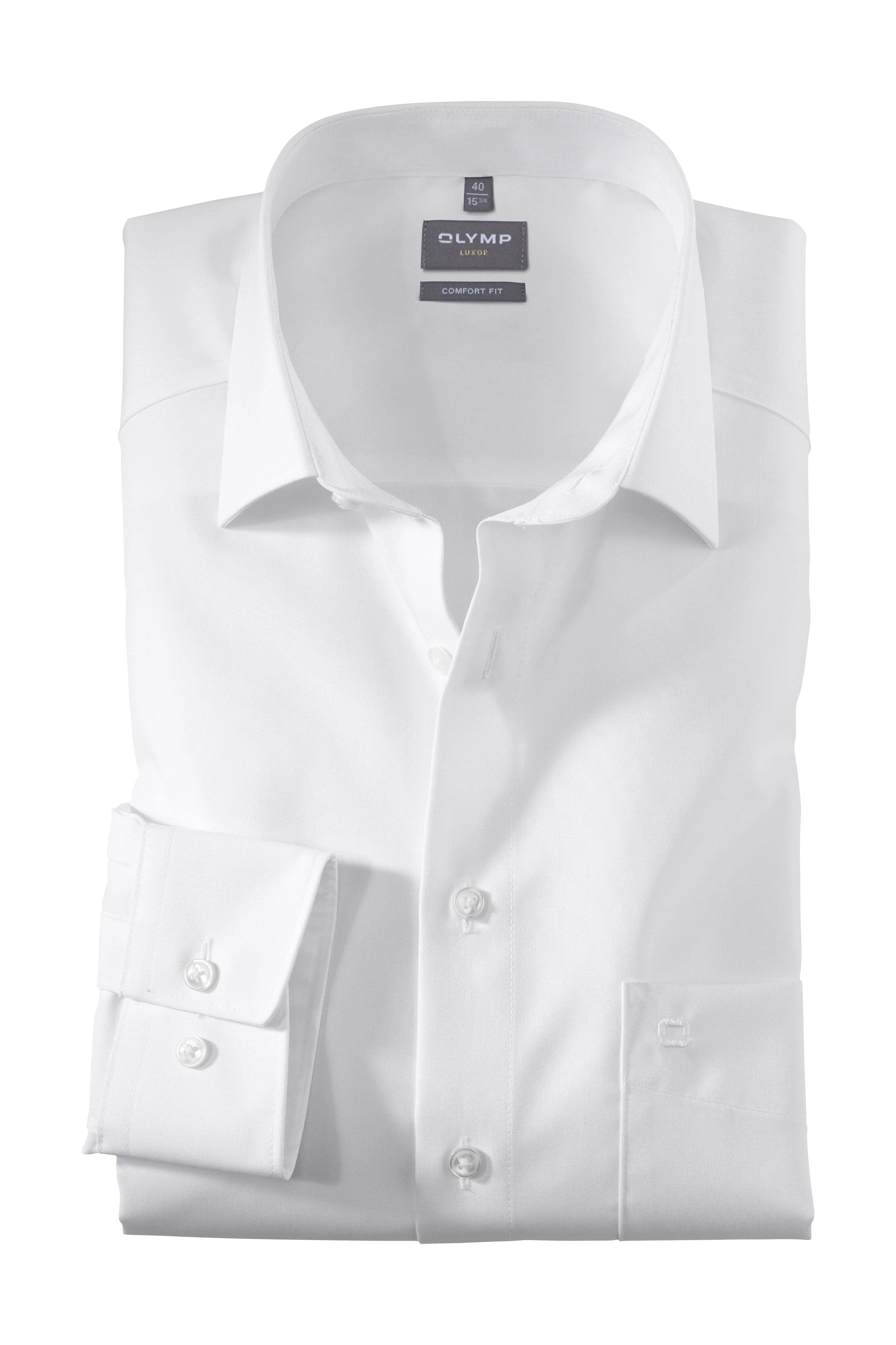 Luxor Comfort Fit Extra Long Sleeve Shirt - White