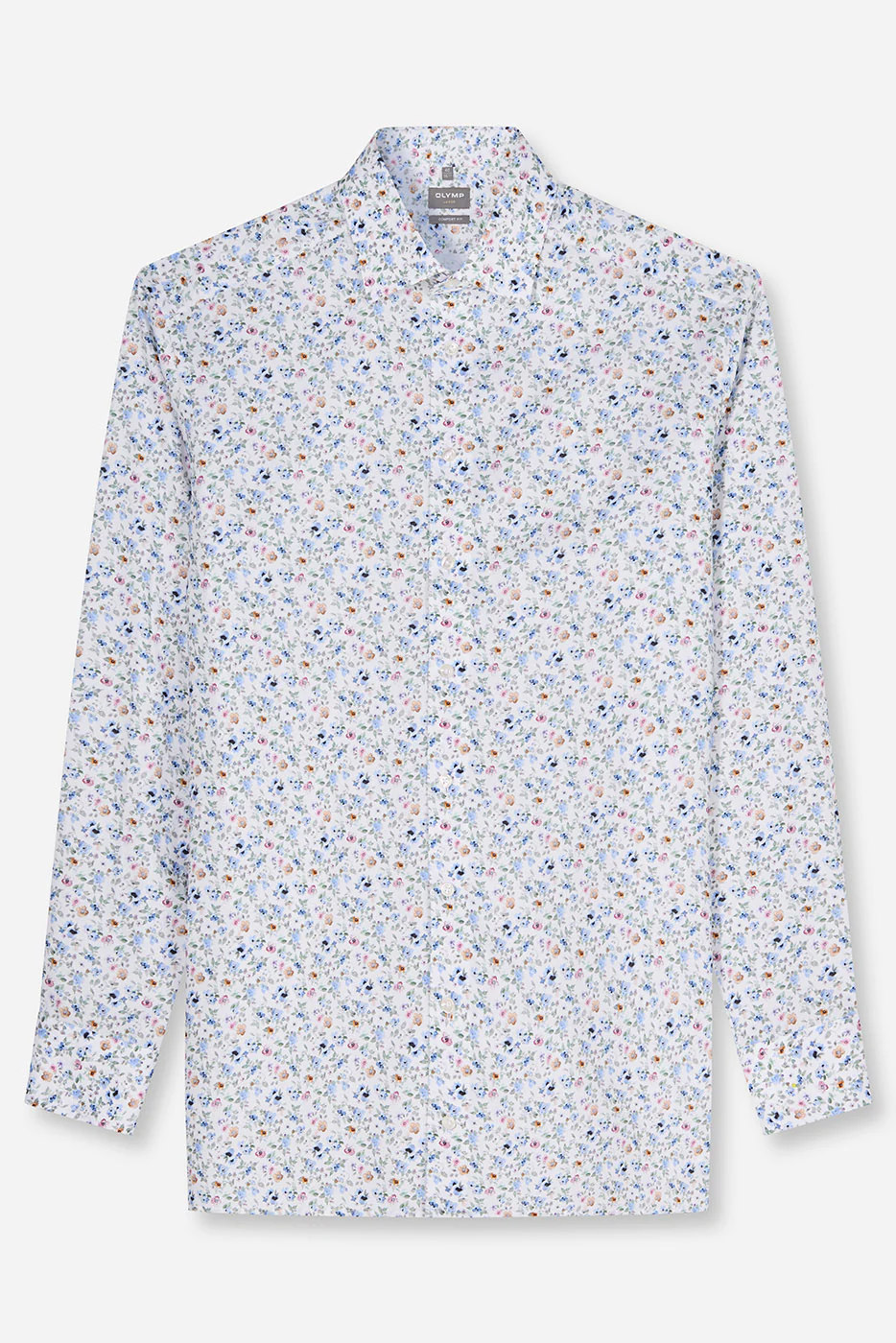 Luxor Comfort Fit Neat Floral Shirt - White - Image 2