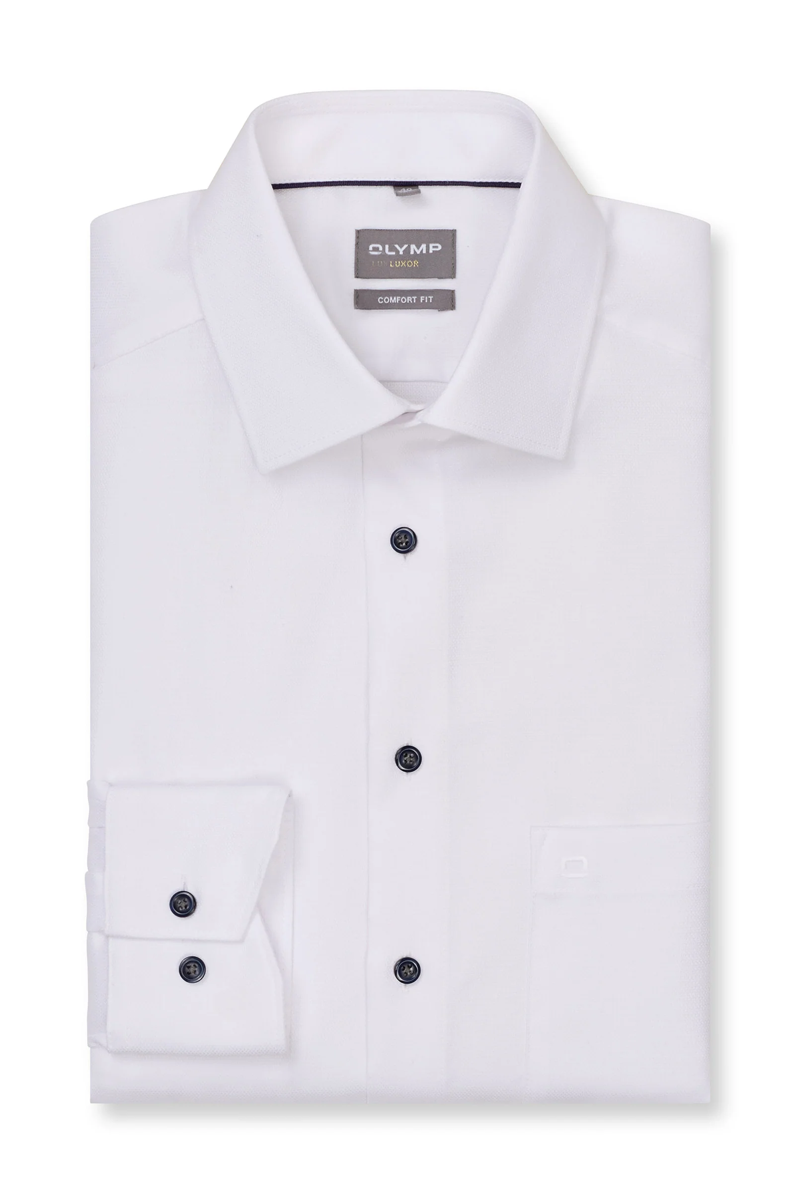 Luxor Comfort Fit Plain Shirt - White