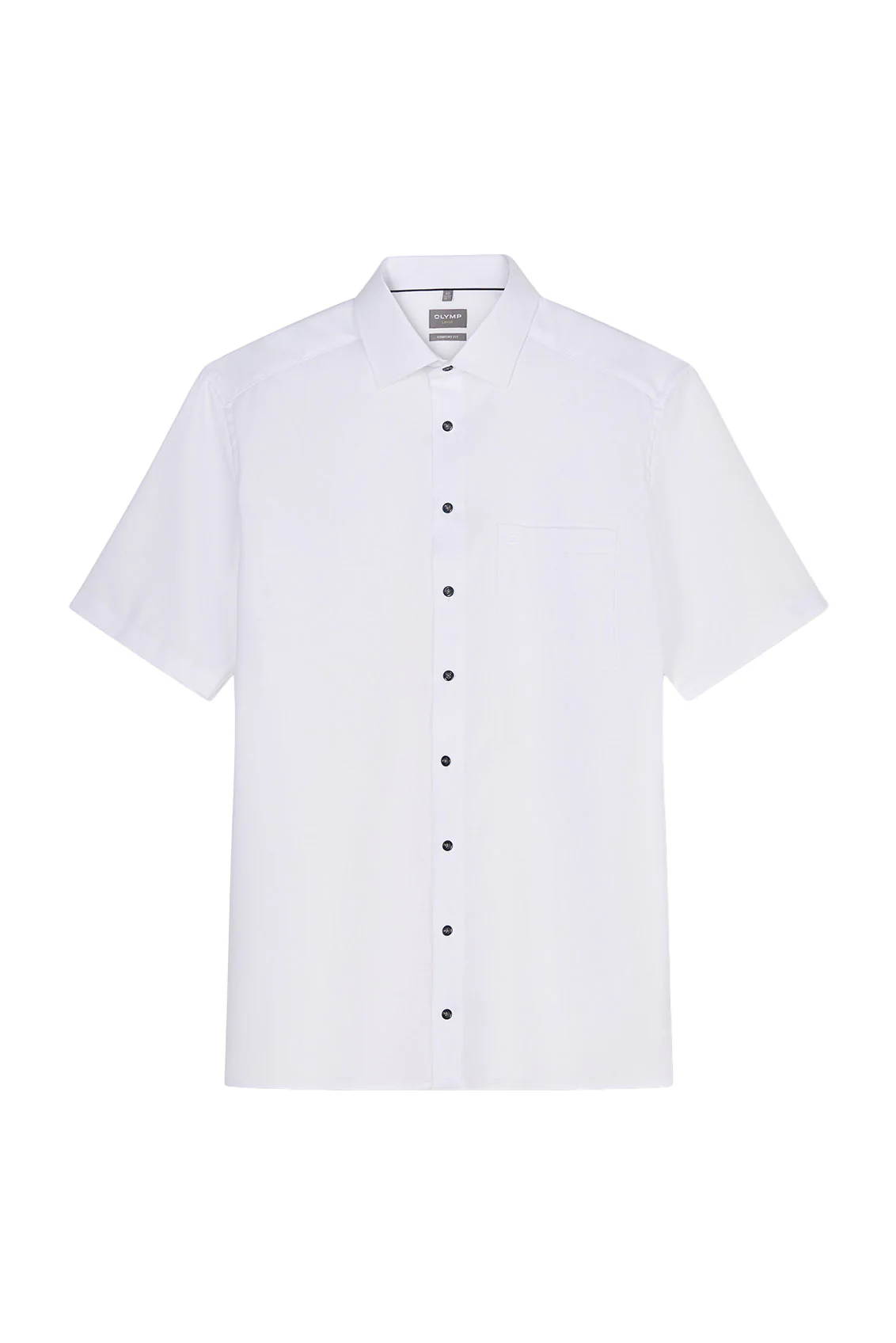 Luxor Comfort Fit Plain Short Sleeve Shirt - White - Image 2
