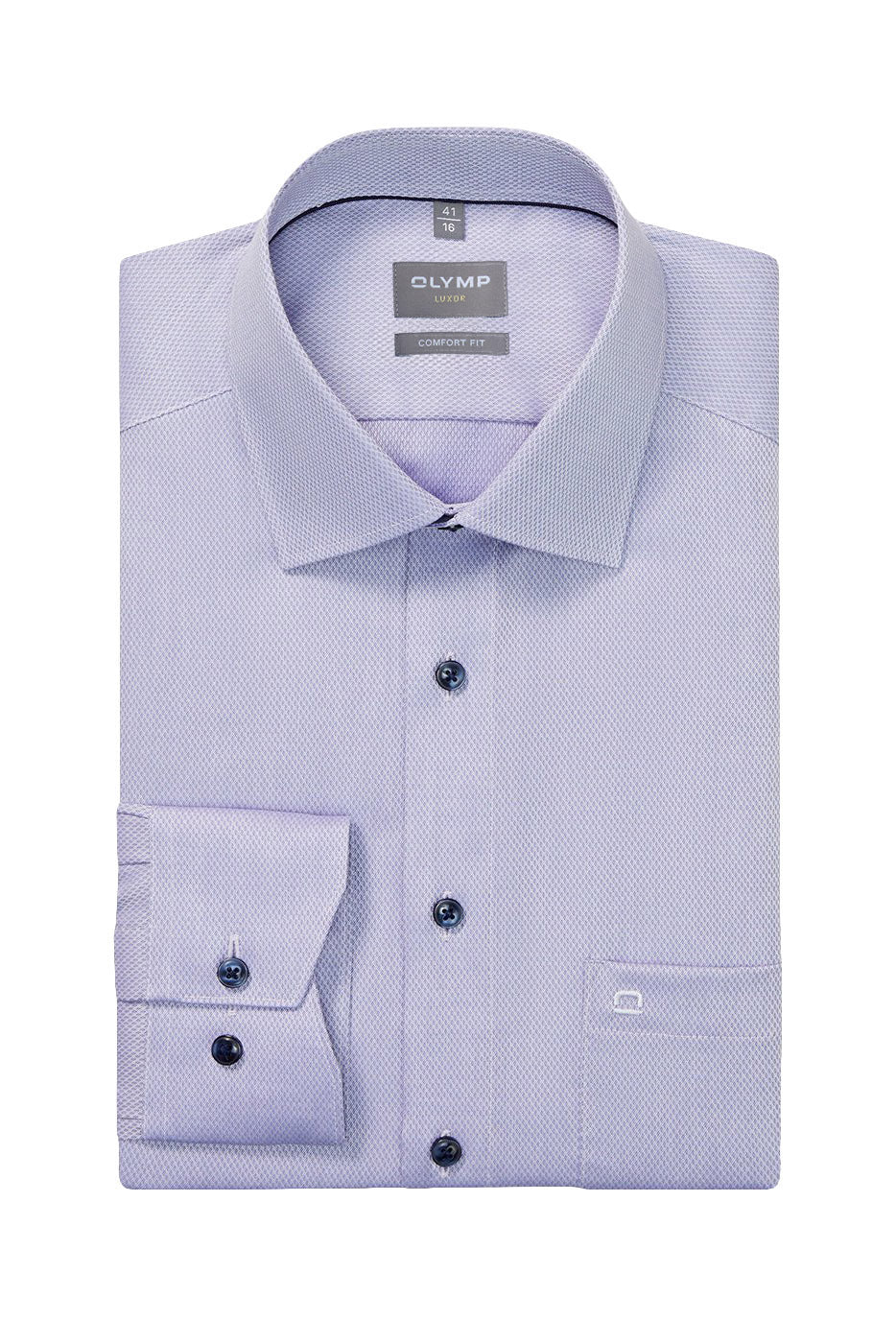 Luxor Comfort Fit Royal Oxford Long Sleeve Shirt - Violet